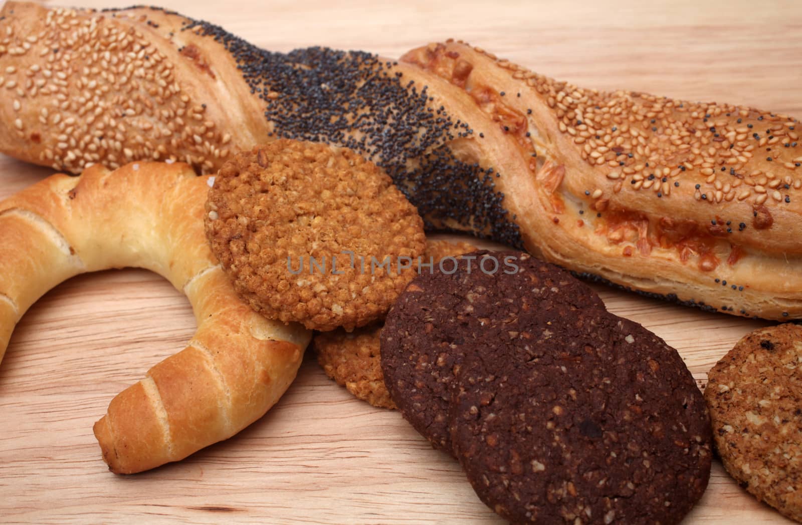 Assortment of baked bread