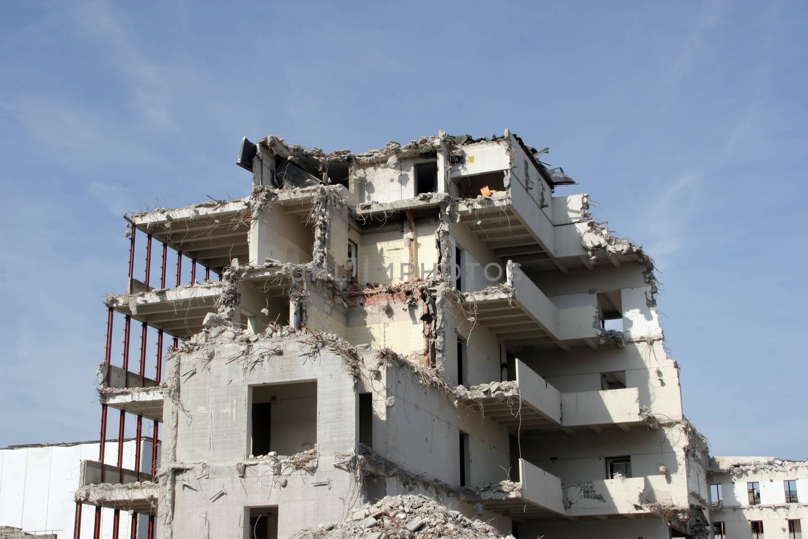 Building under demolition