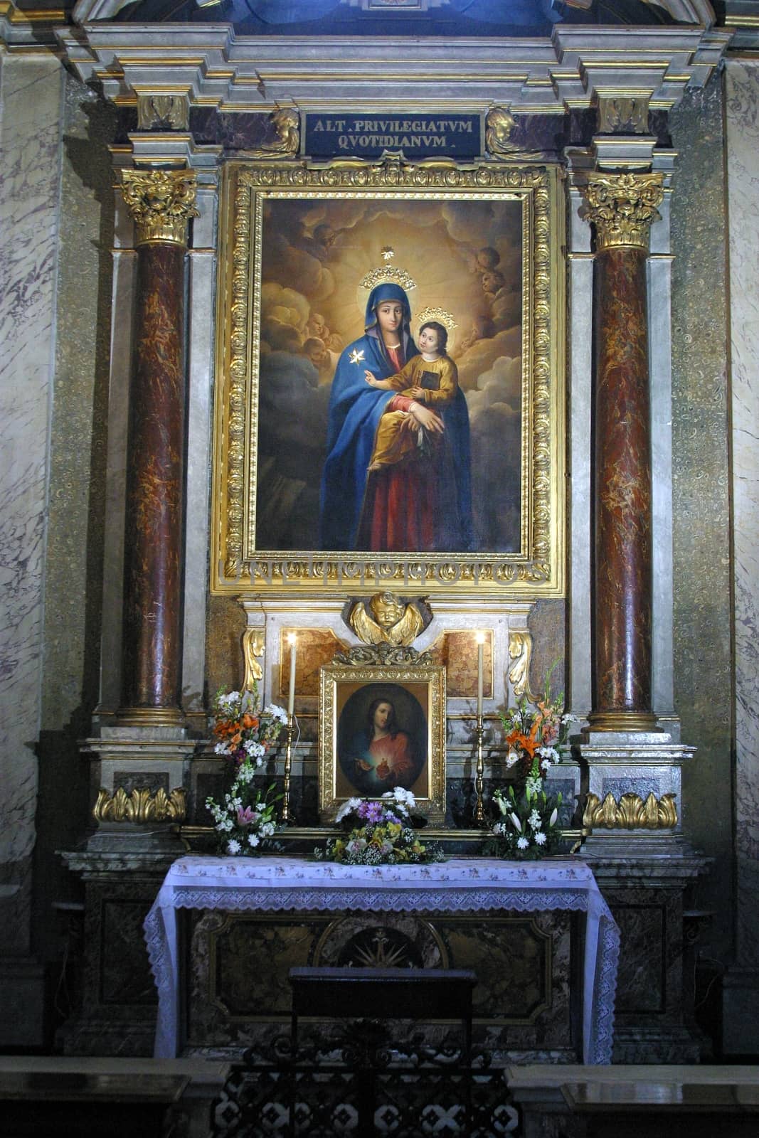 The altar of the Blessed Virgin Mary