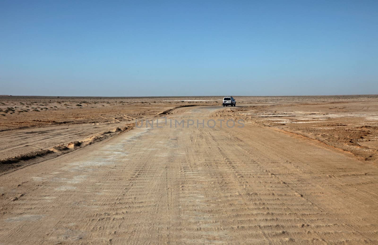 Road in a stone desert