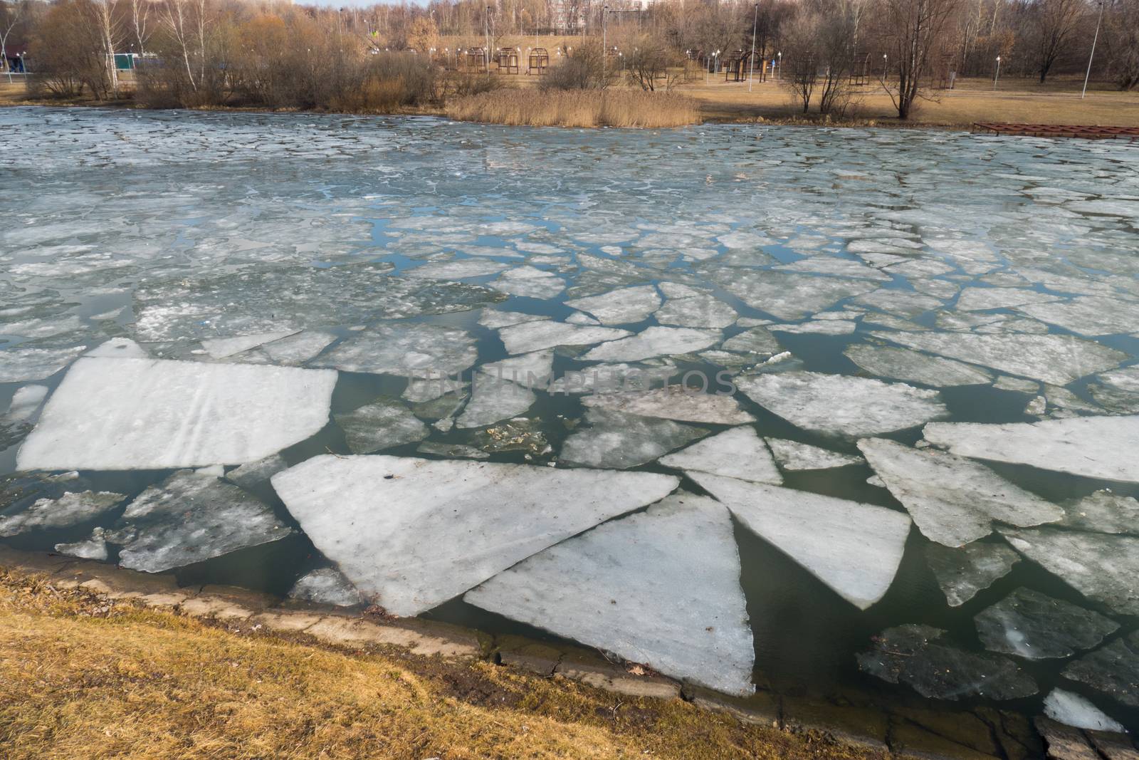 Melting ice on spring lake 3.4.16