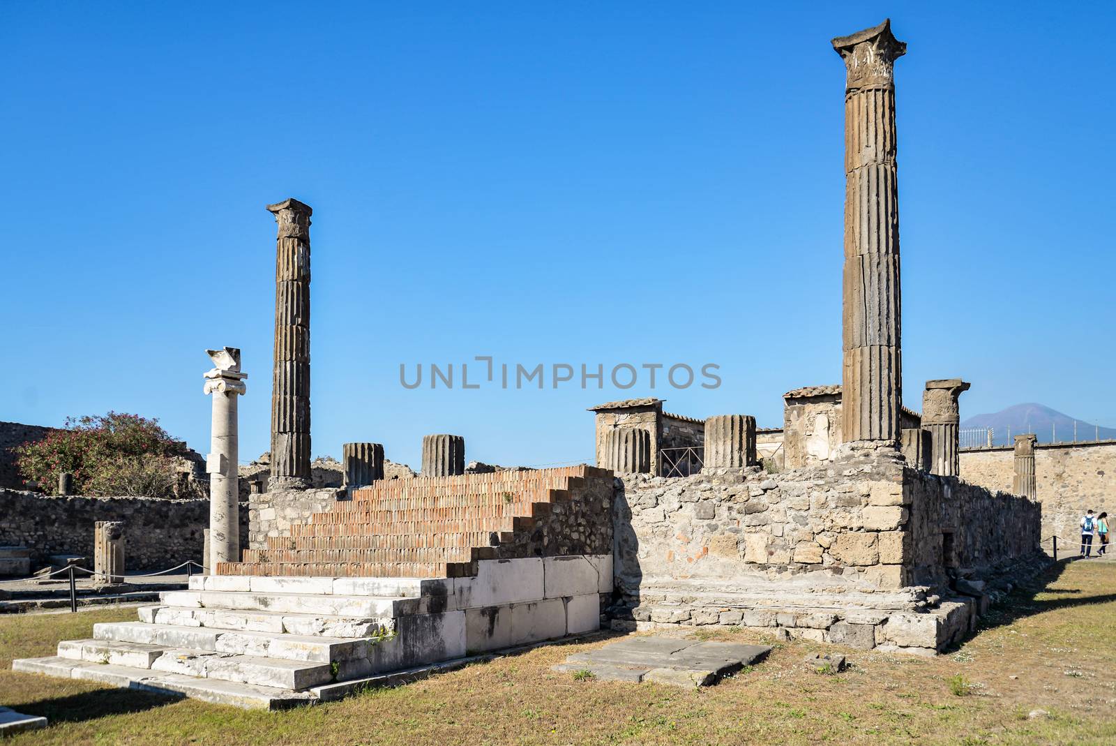 Roman archeologic ruins of the lost city of  Pompeii,  Italy