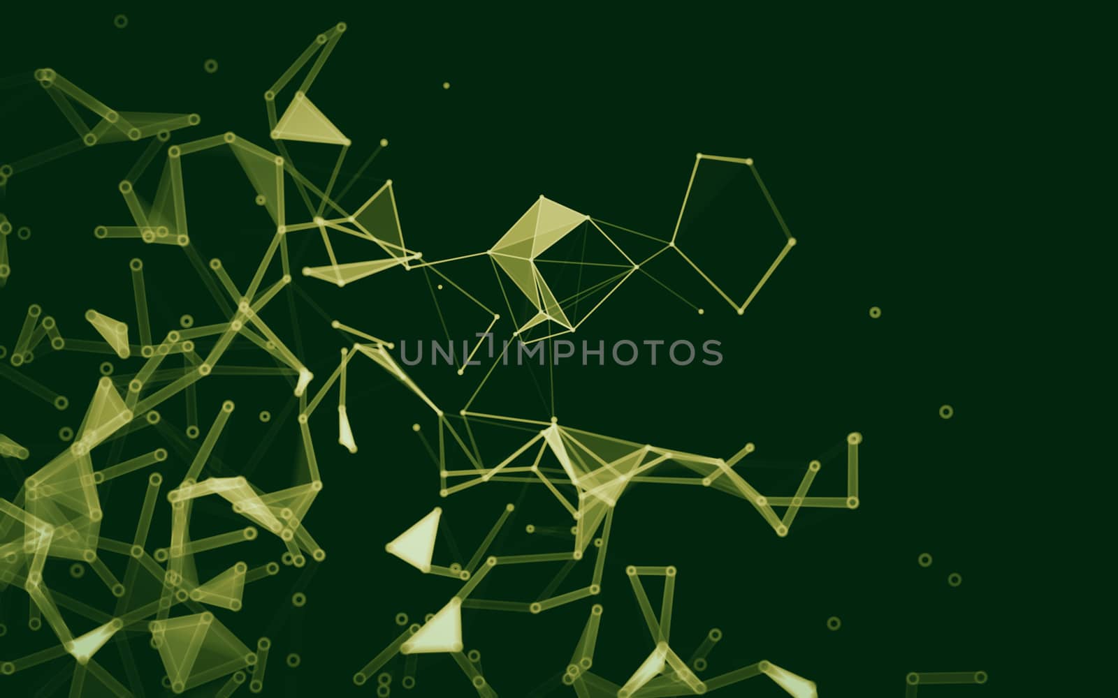 Abstract polygonal space low poly dark background with connecting dots and lines. Connection structure.