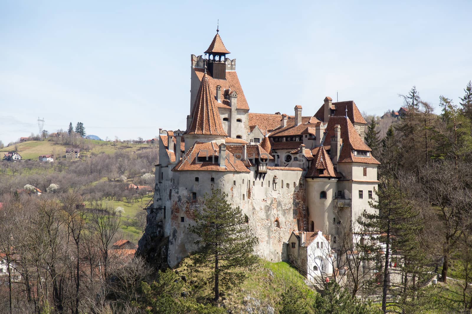 Castle Dracula in a beautiful spring day