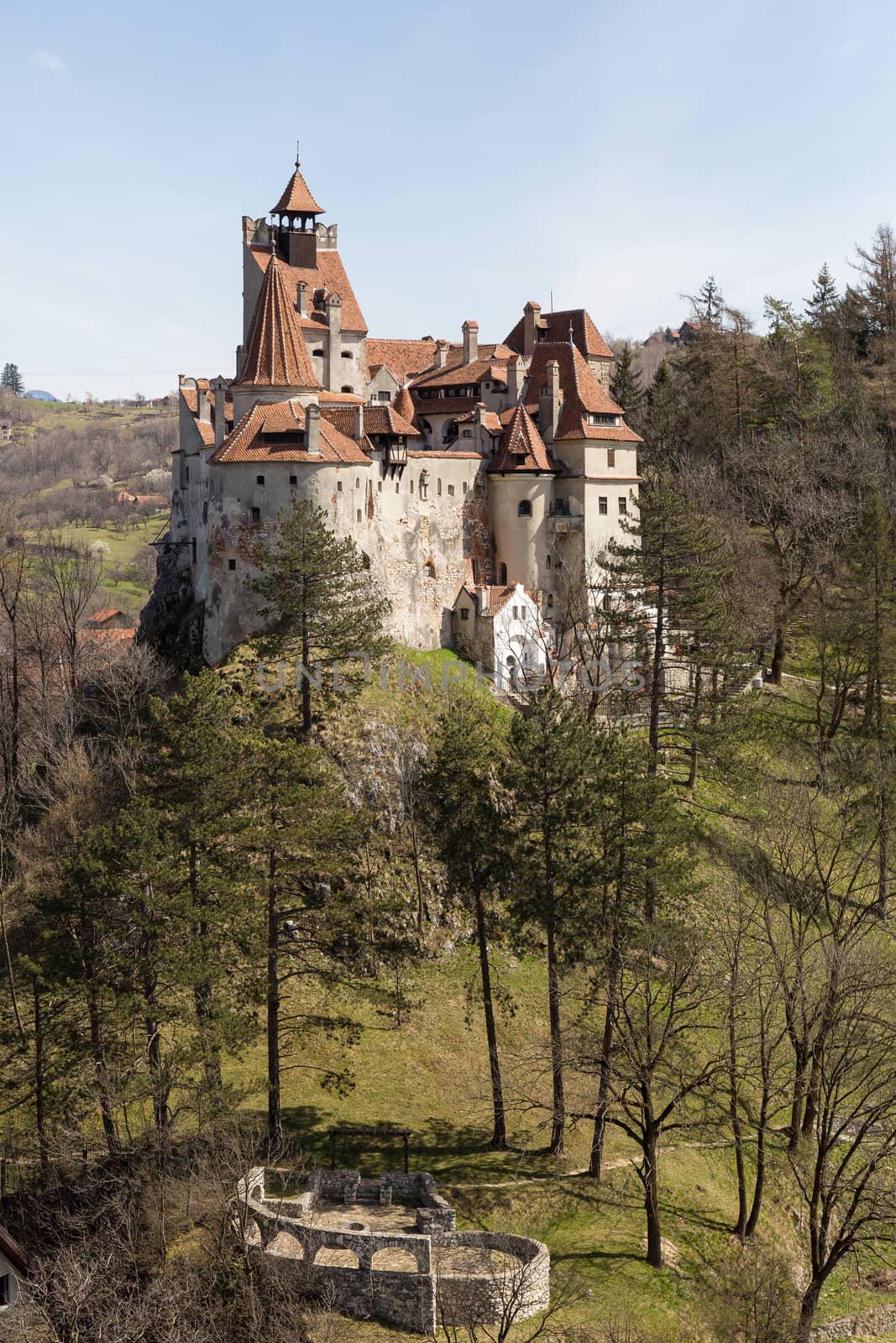 Castle Dracula in a beautiful spring day