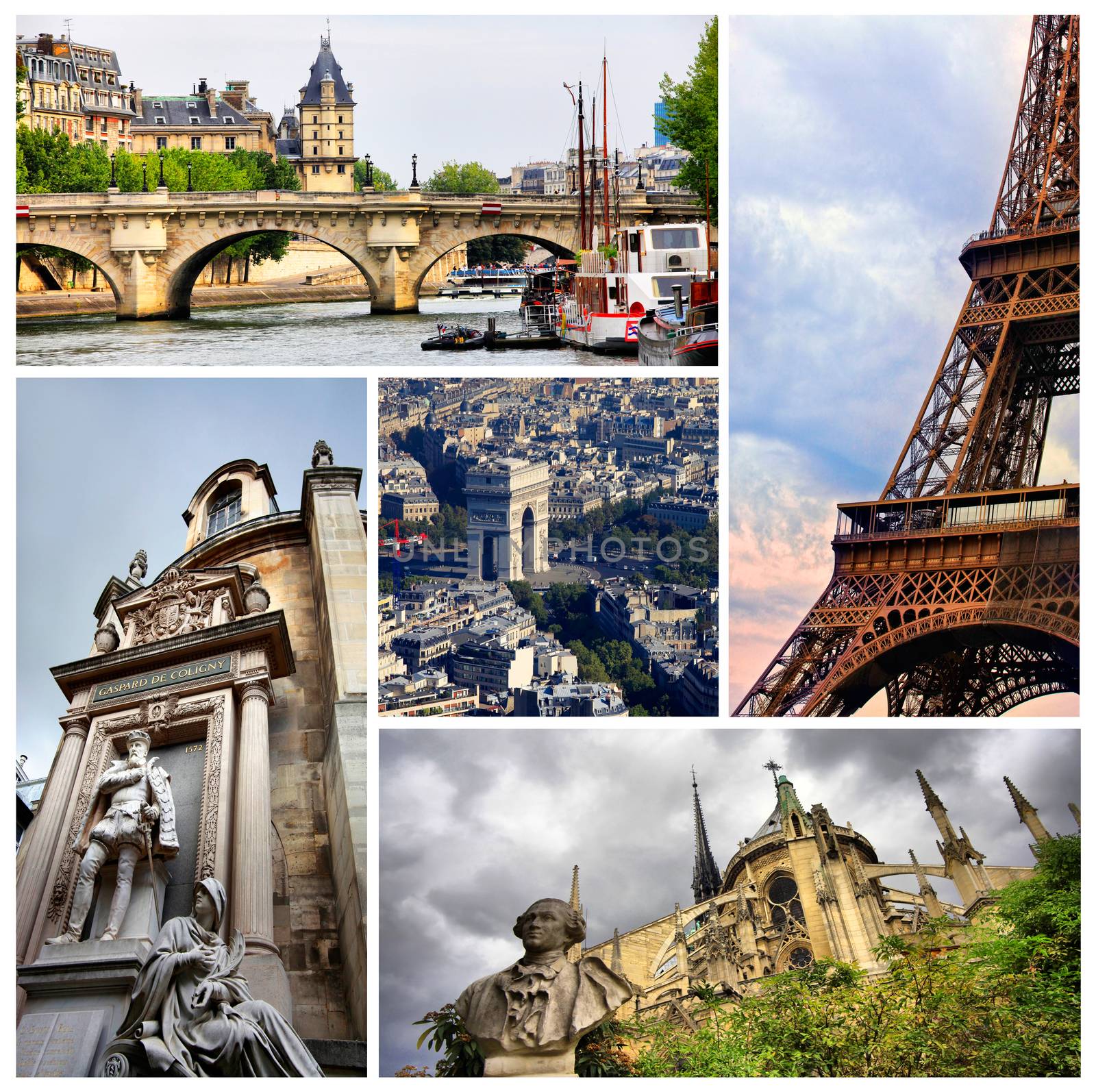 Collage set of Paris images