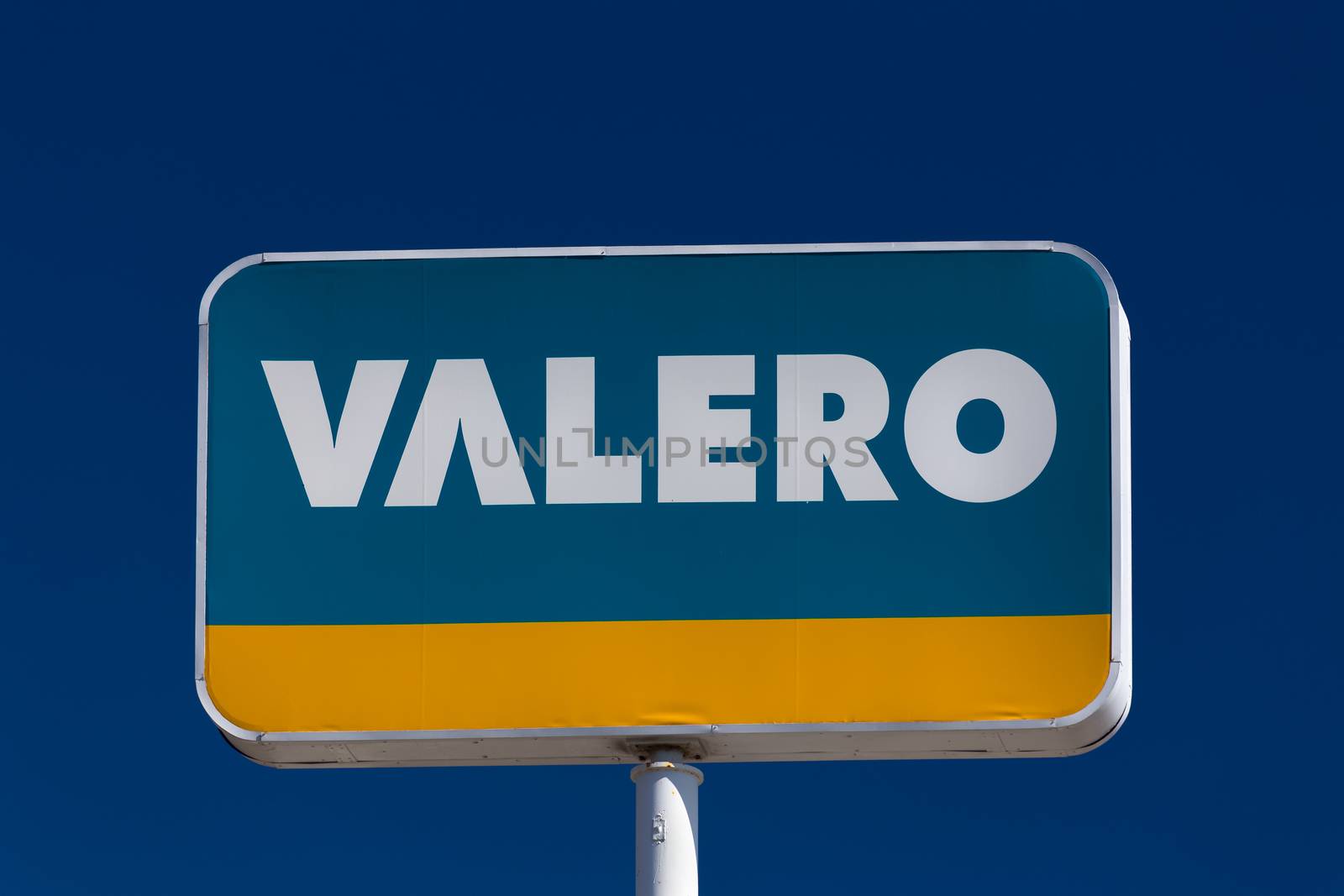 SAN CLEMENTE, CA/USA - APRIL 2, 2016: Valero automobile gas station sign. Valero Energy Corporation is a manufacturer and a marketer of transportation fuels, other petrochemical products, and power.