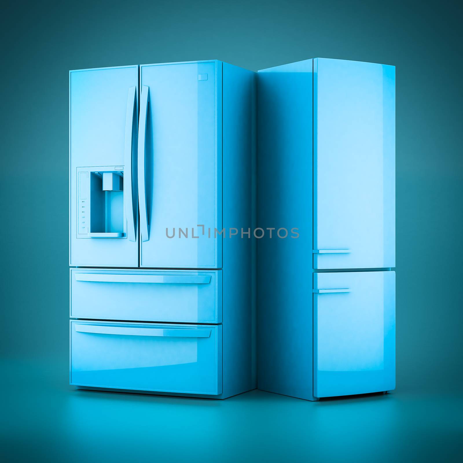 3D rendering beautiful refrigerator by mrgarry