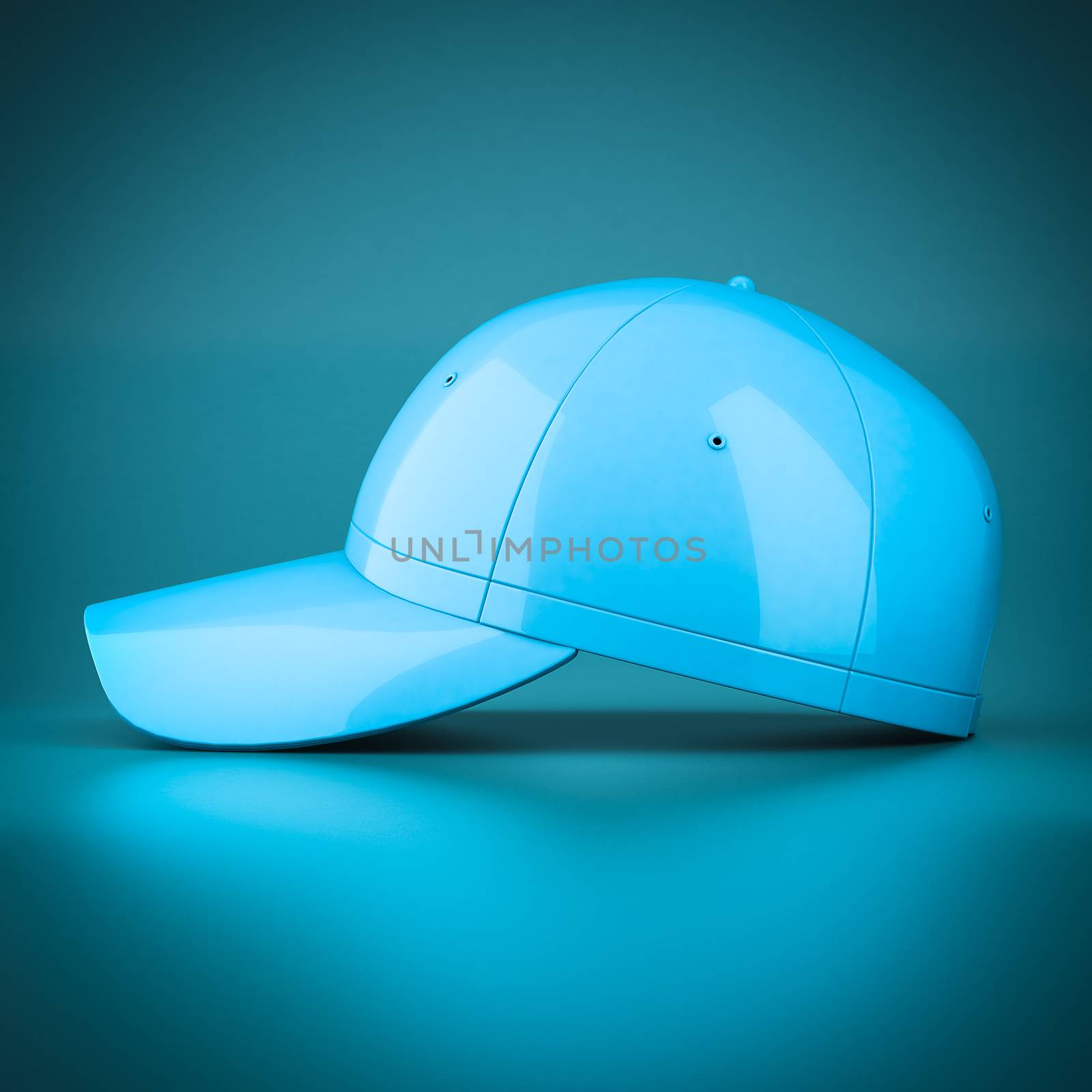 3D rendering blue baseball cap by mrgarry
