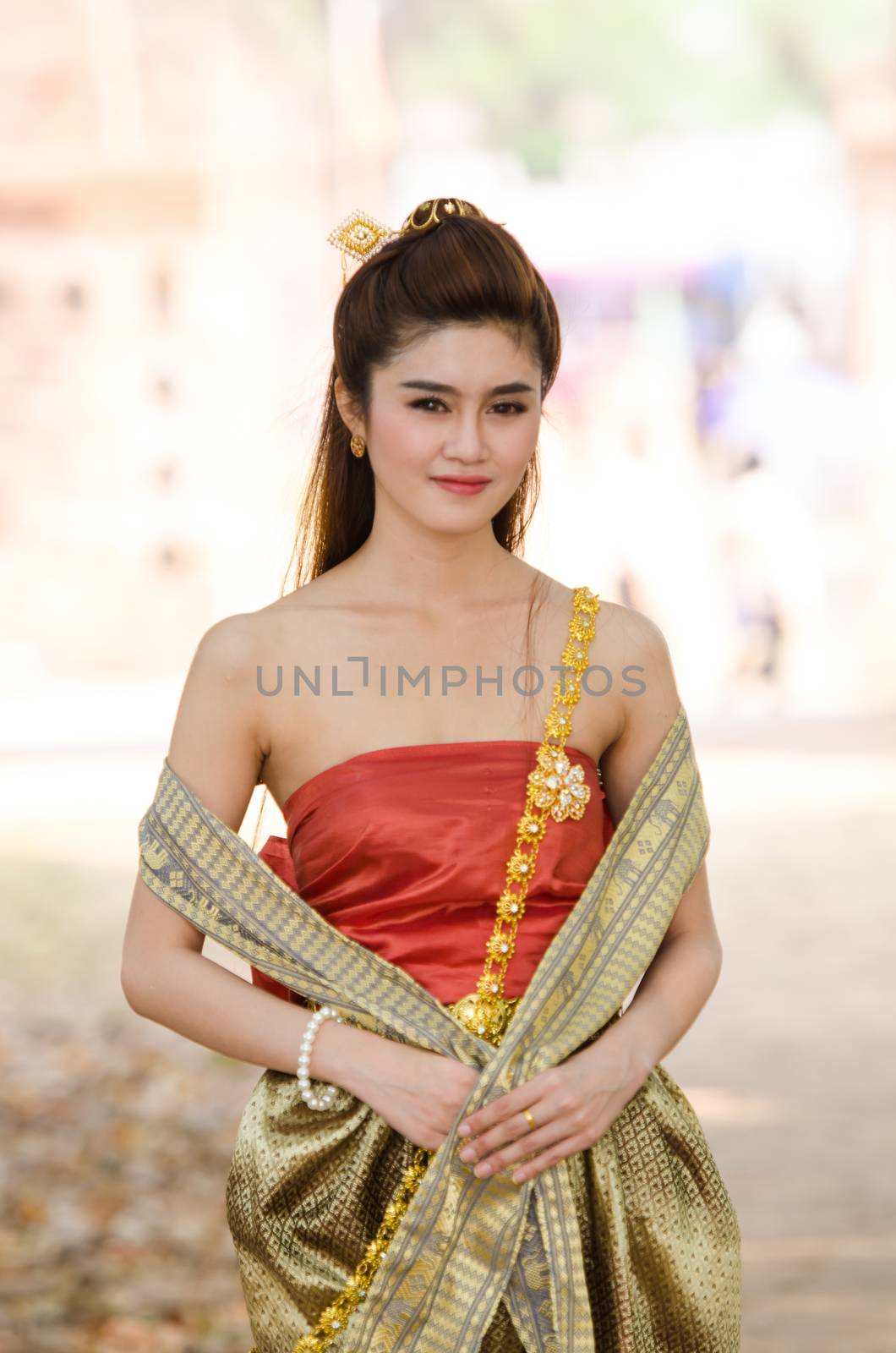 Thai woman dressing traditional. by chatchai