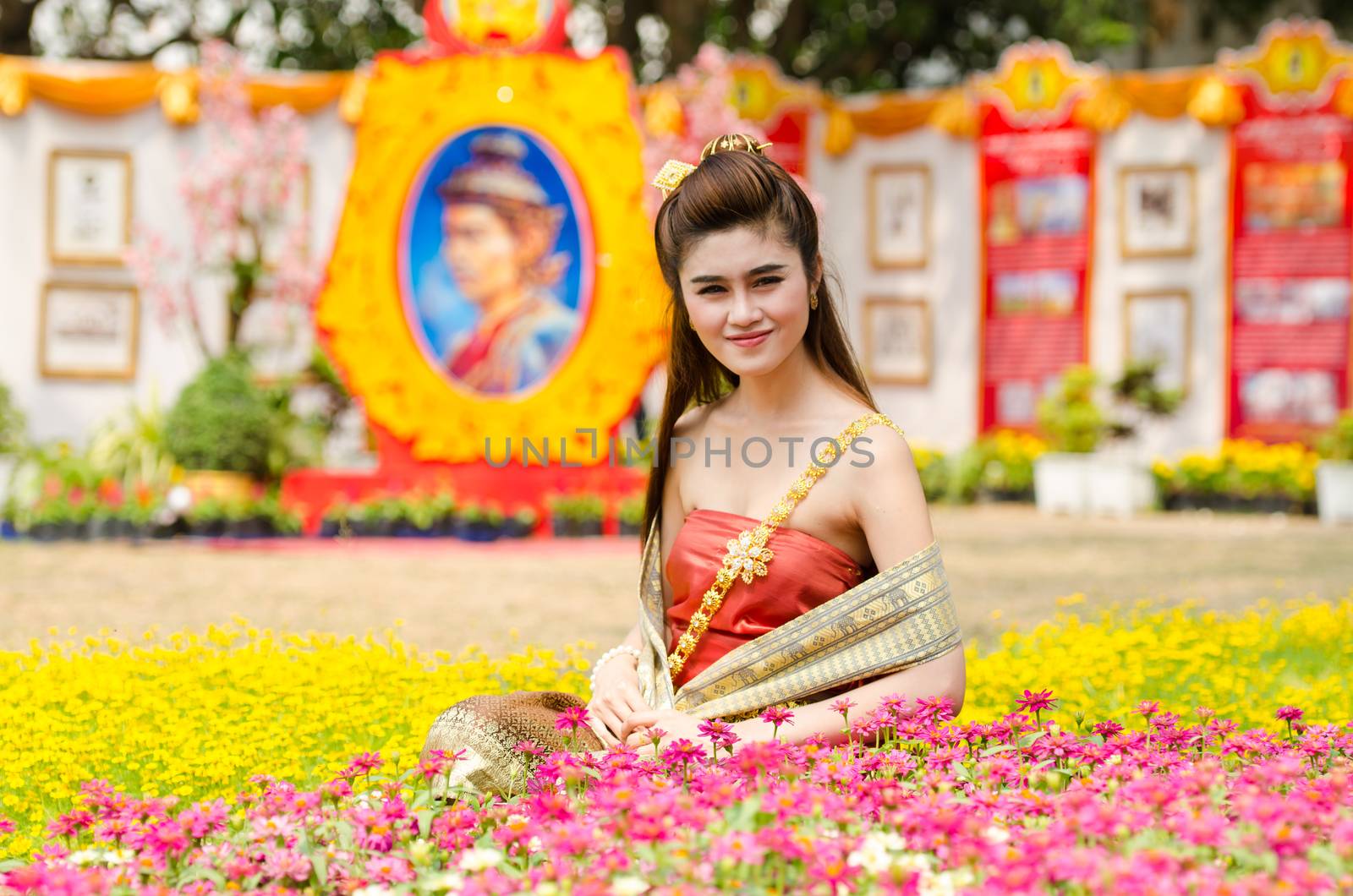 Thai woman dressing traditional. by chatchai