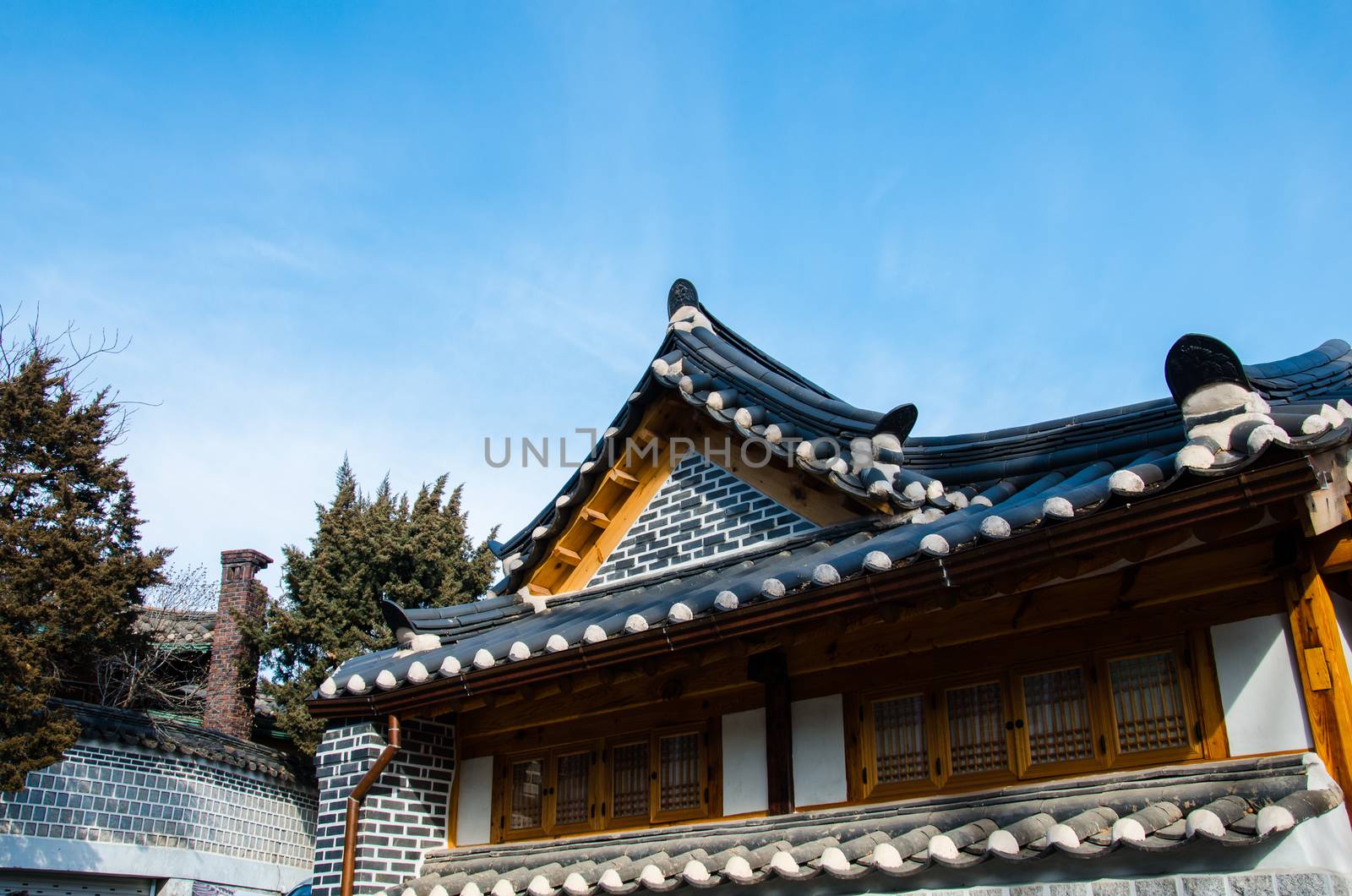 Bukchon Hanok, traditional Korean style architecture of village at Seoul, South Korea.