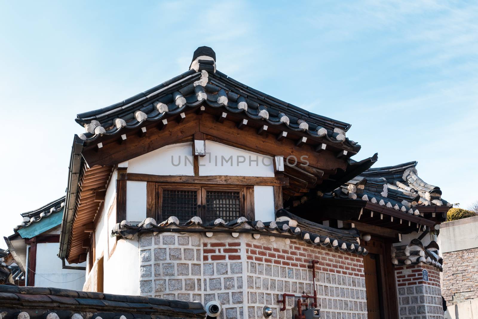 Bukchon Hanok, traditional Korean style architecture of village at Seoul, South Korea.