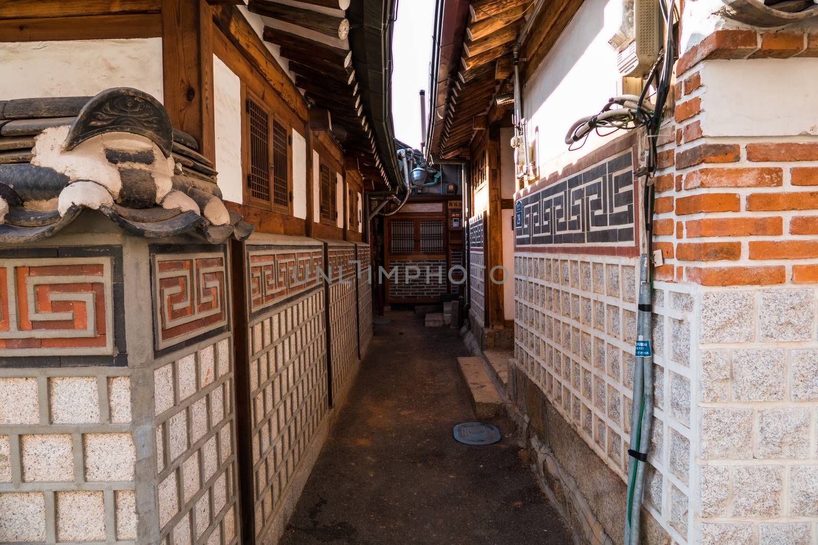 Bukchon Hanok, traditional Korean style architecture of village at Seoul, South Korea.