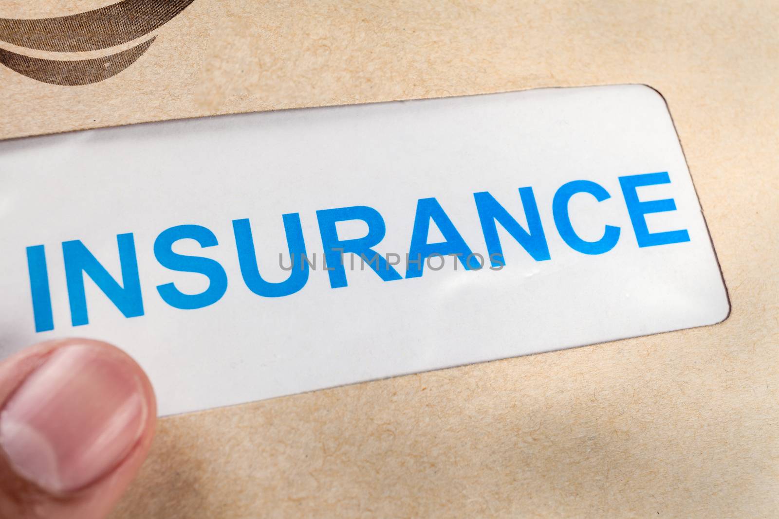 Insurance Claim form in brown envelope, can use insurance concept