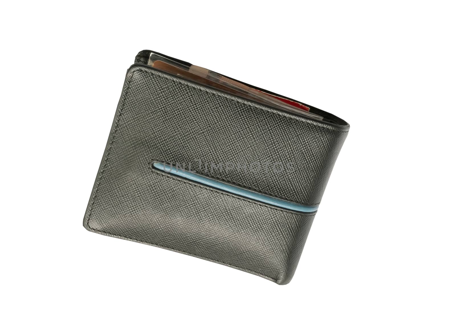 men's leather wallet isolated on white background  by suthee