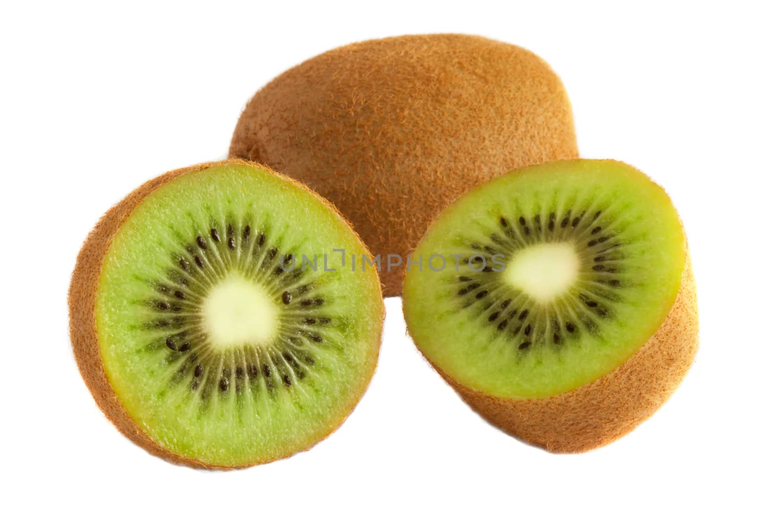 tasty kiwis isolated on the white background