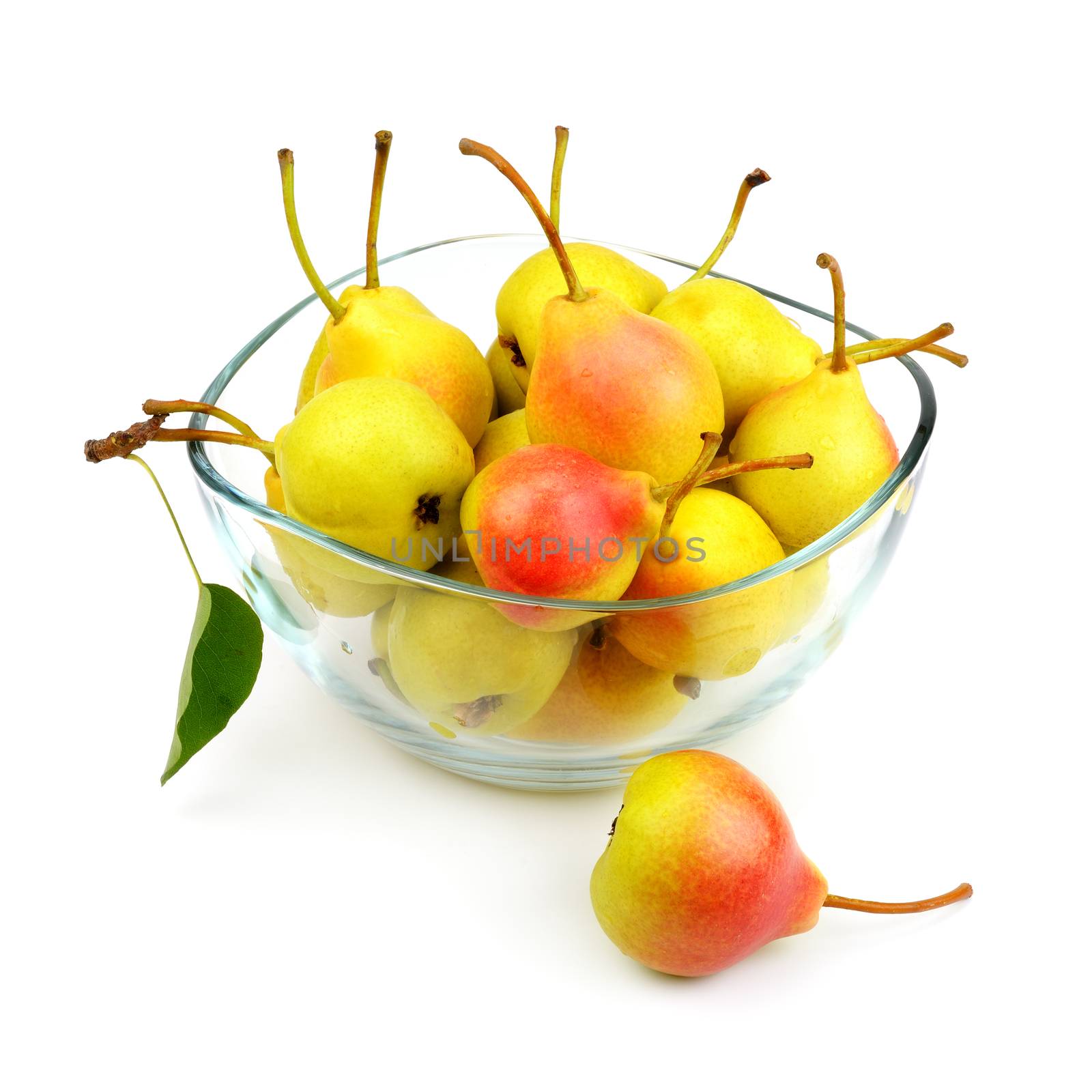 ripe pears on a plate