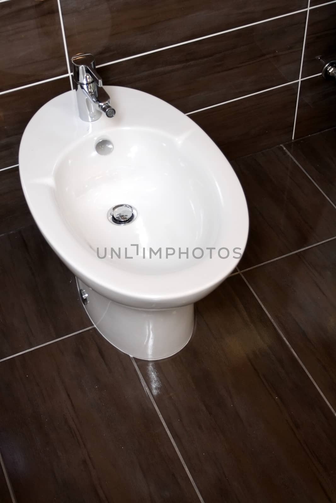 bathroom fragment with a bidet in modern style