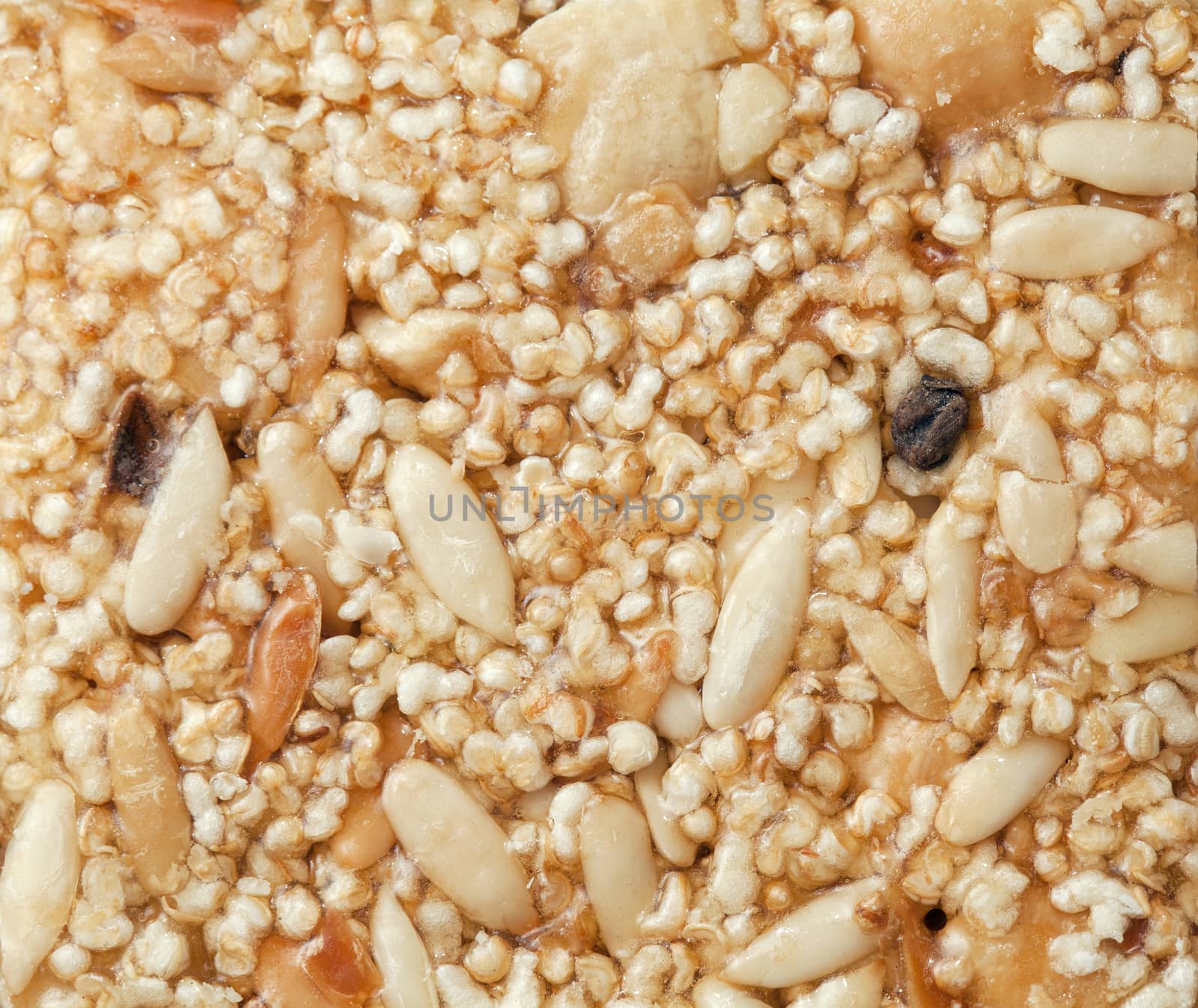 Indian sweet brittle with sesame seeds, close-up