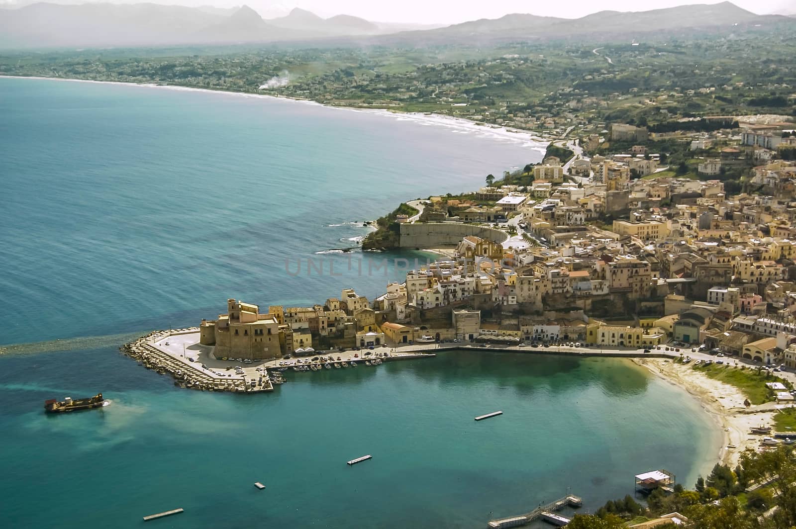 view on Castellammare del Golfo in Sicily, italy