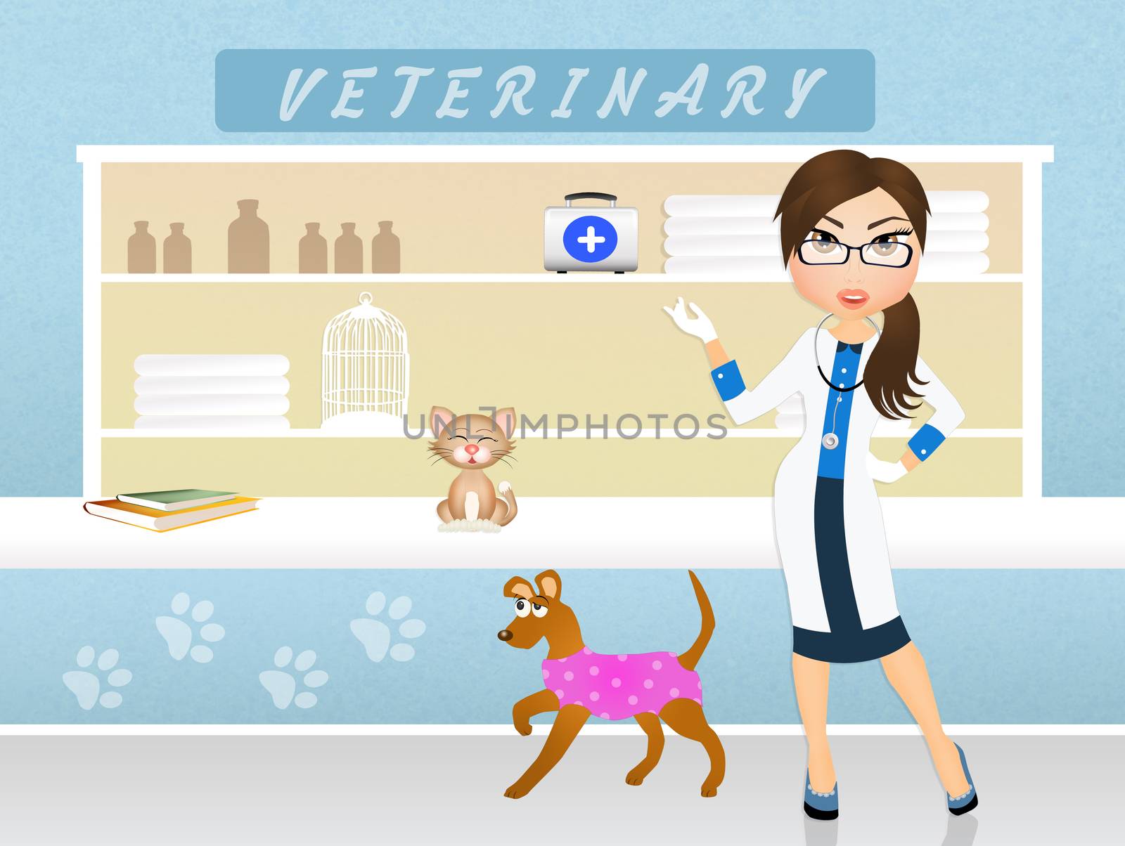 illustration of veterinary