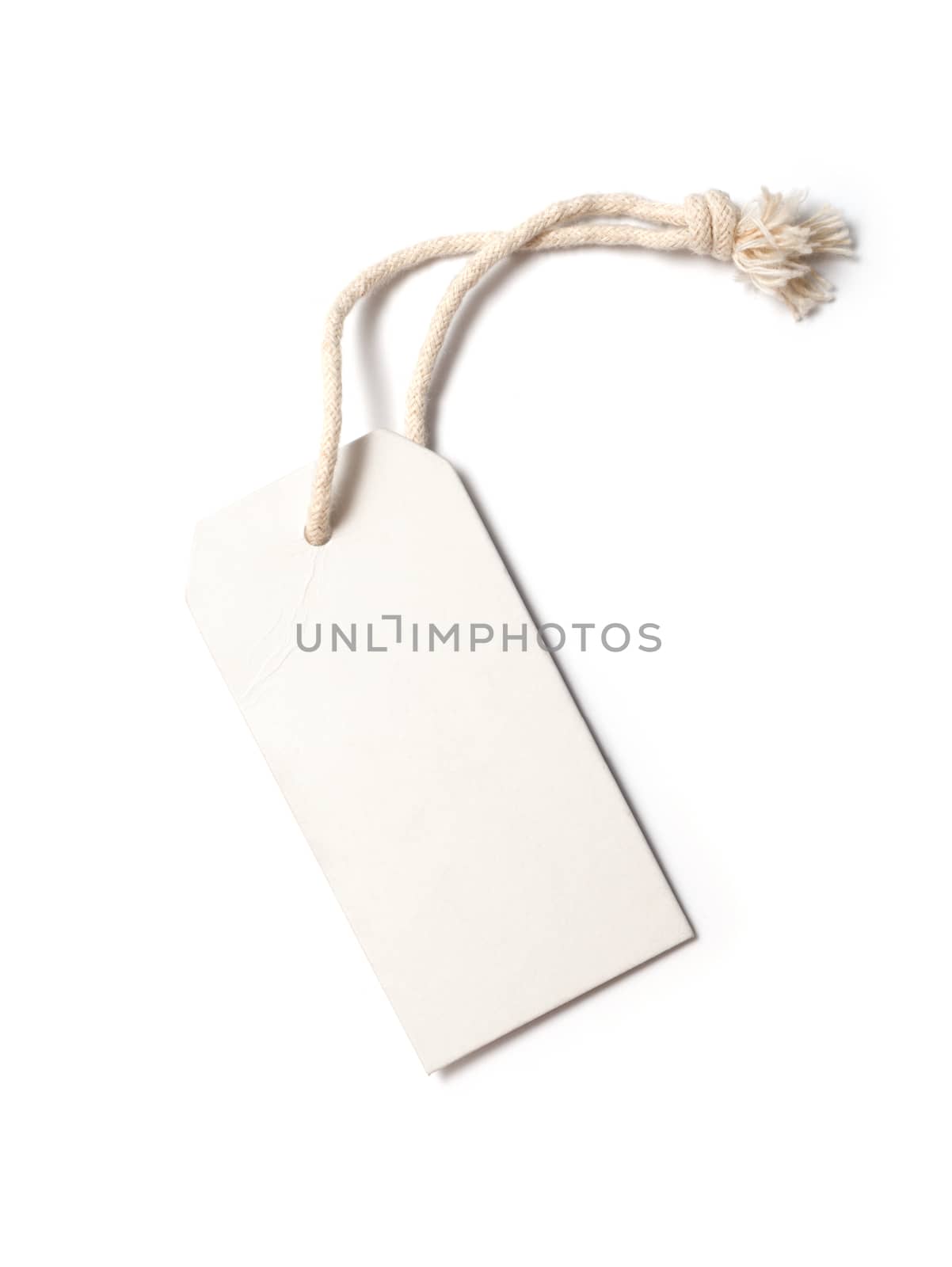 Blank paper price tag or label isolated by DNKSTUDIO