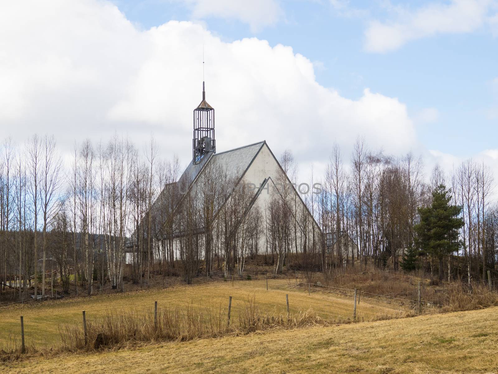 Lommedalen Church, a modern church built in medieval style, in Lommedalen near Oslo in Norway.