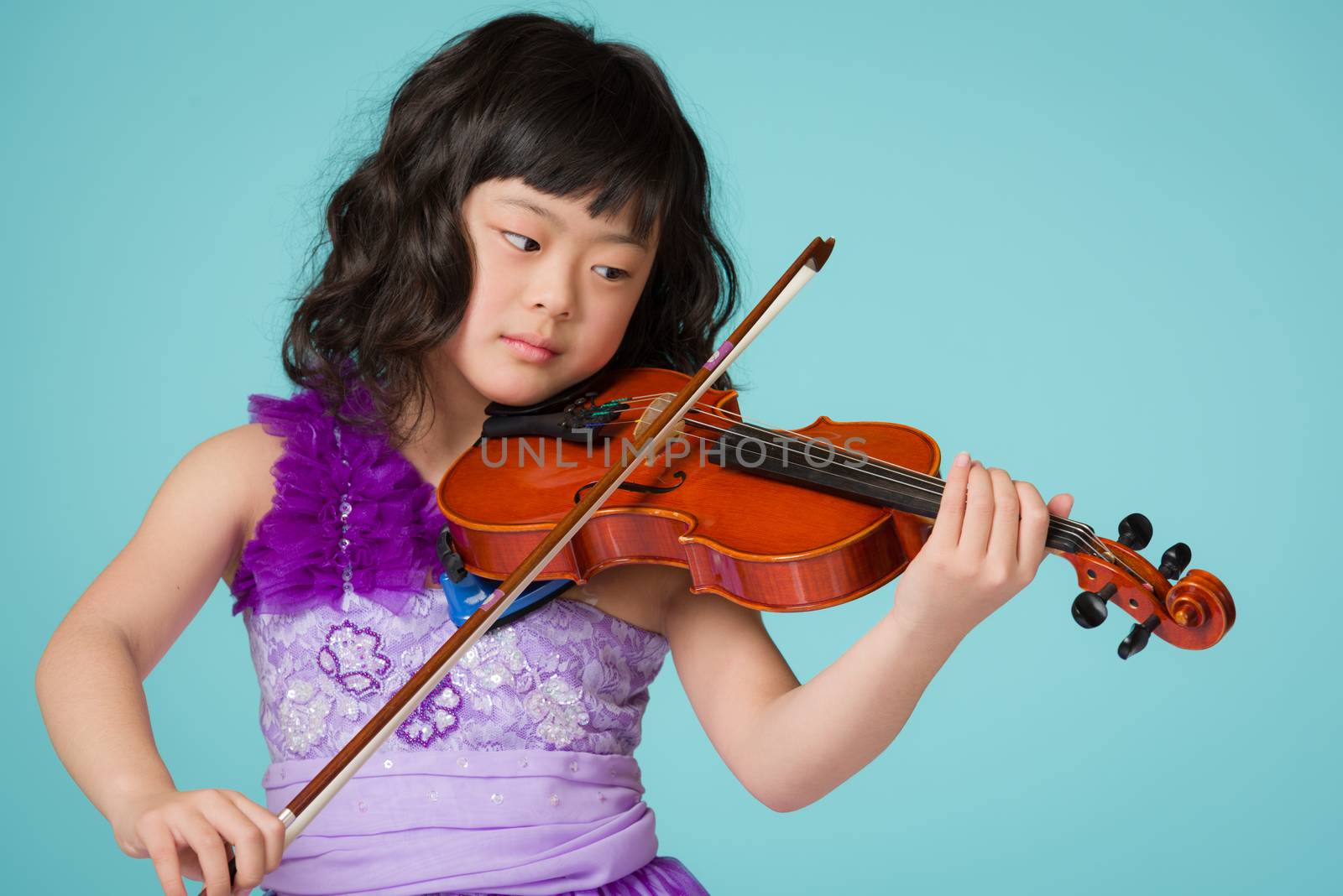 Young Japanese Girl Portrait with Violin by justtscott
