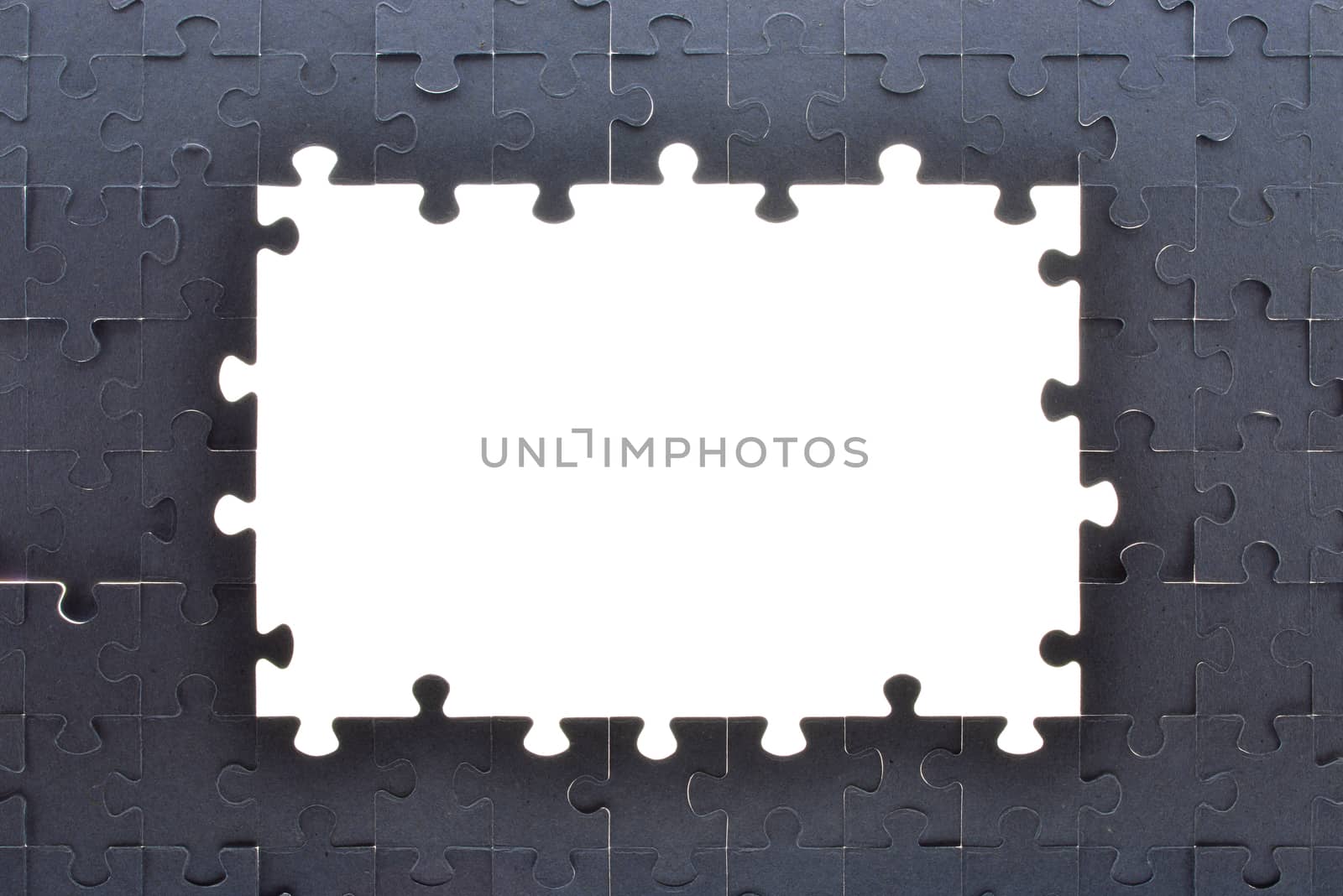 Puzzle background with big empty white space, top view