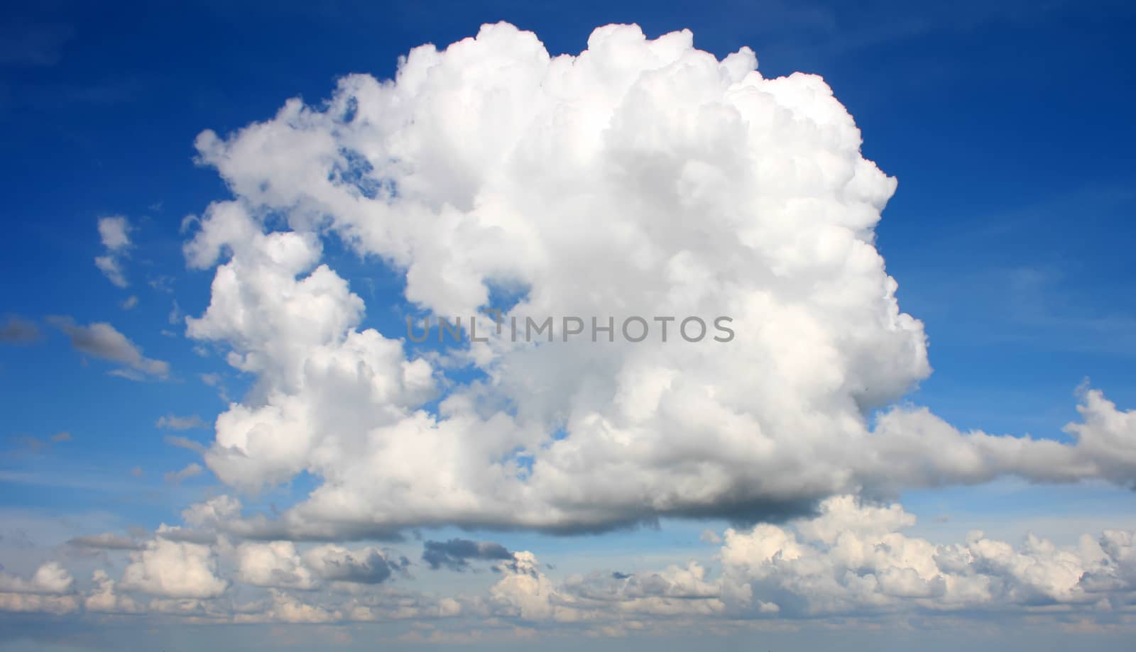 blue sky with cloud closeup