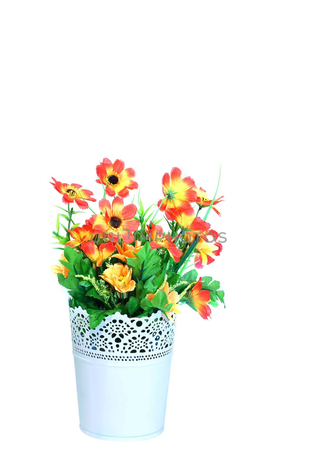 Plastic flower in vase