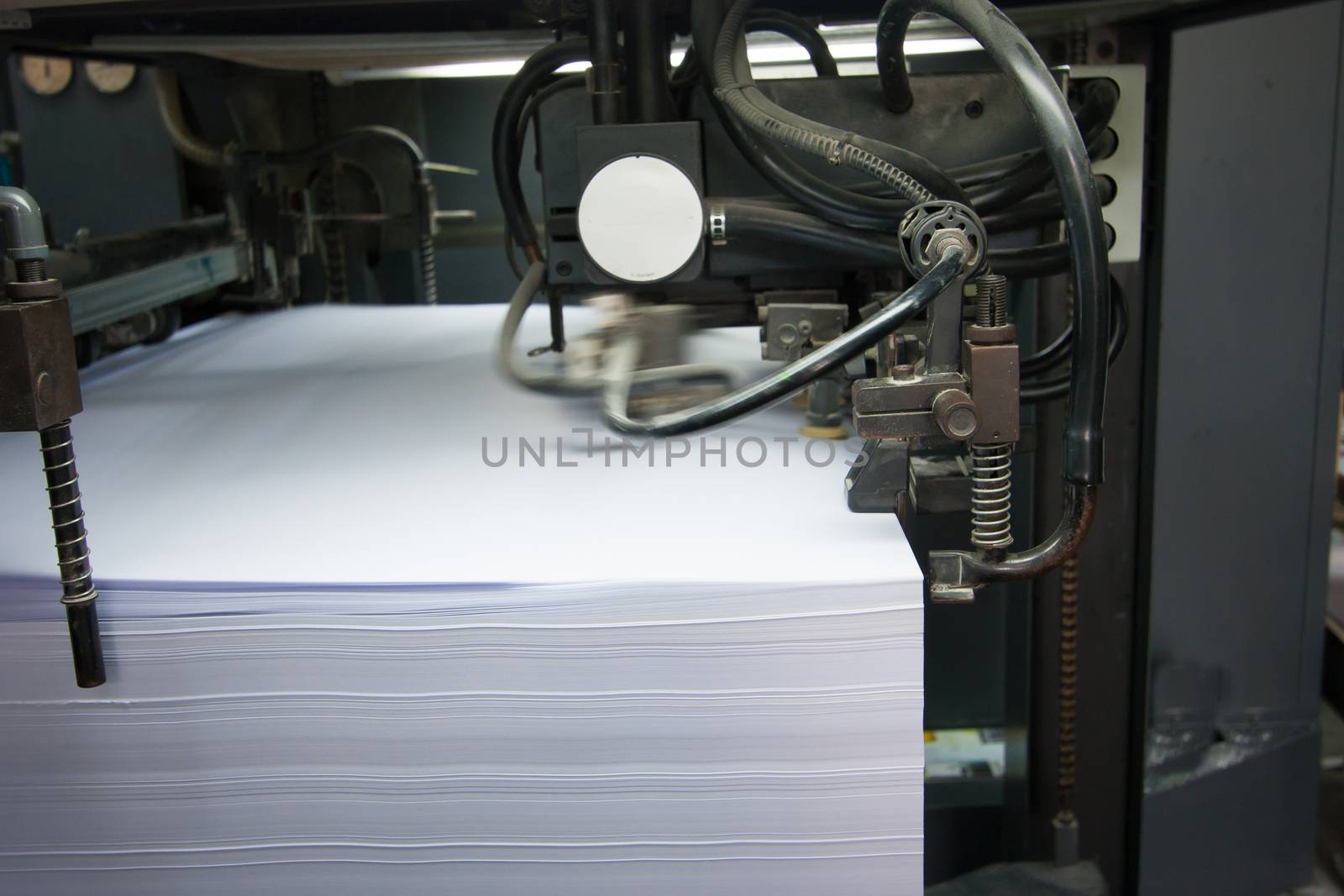 process in a modern printing house