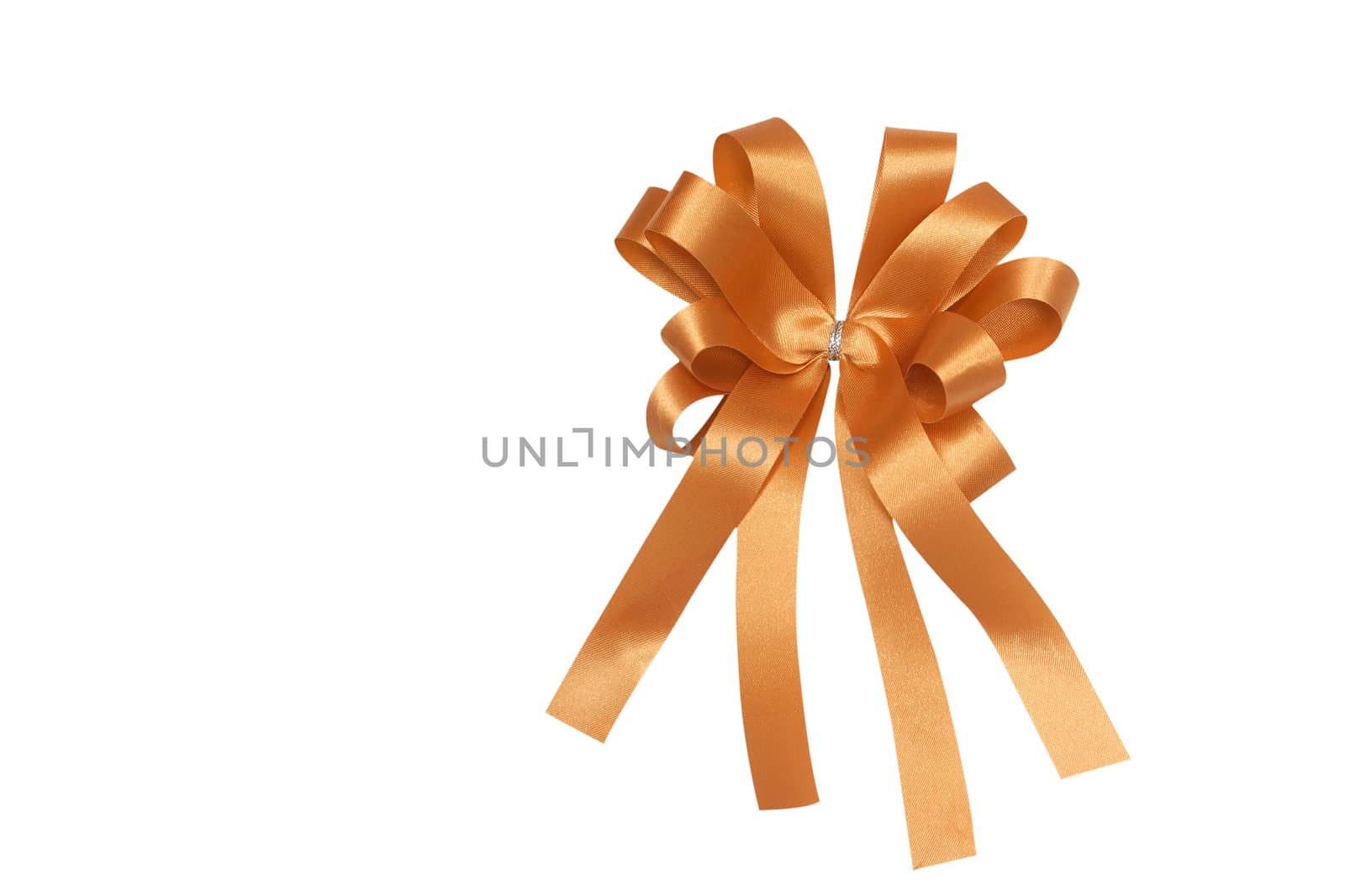 golden ribbon isolated on white