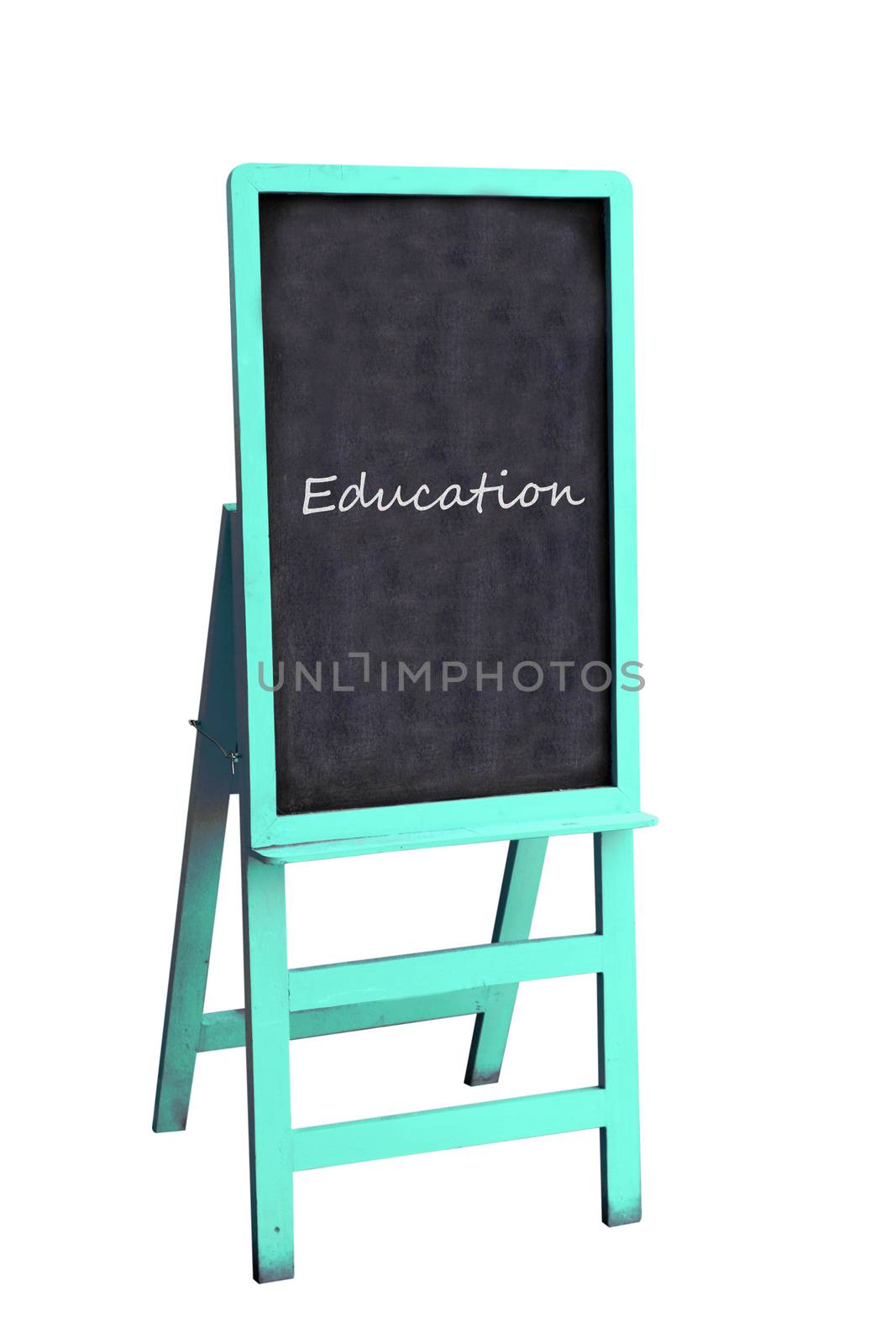 Red blackboard on isolated blackboard,