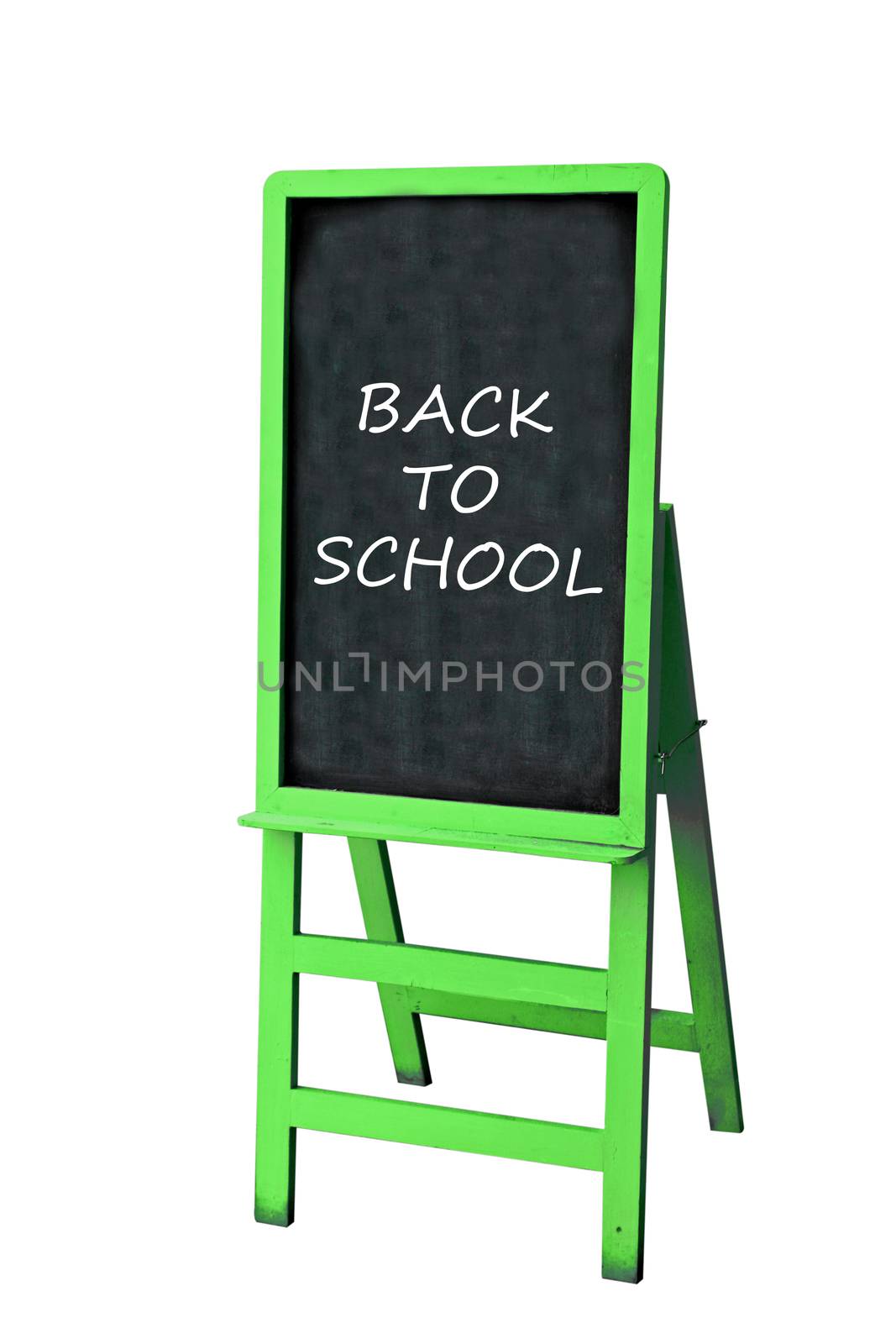 Red blackboard on isolated blackboard,