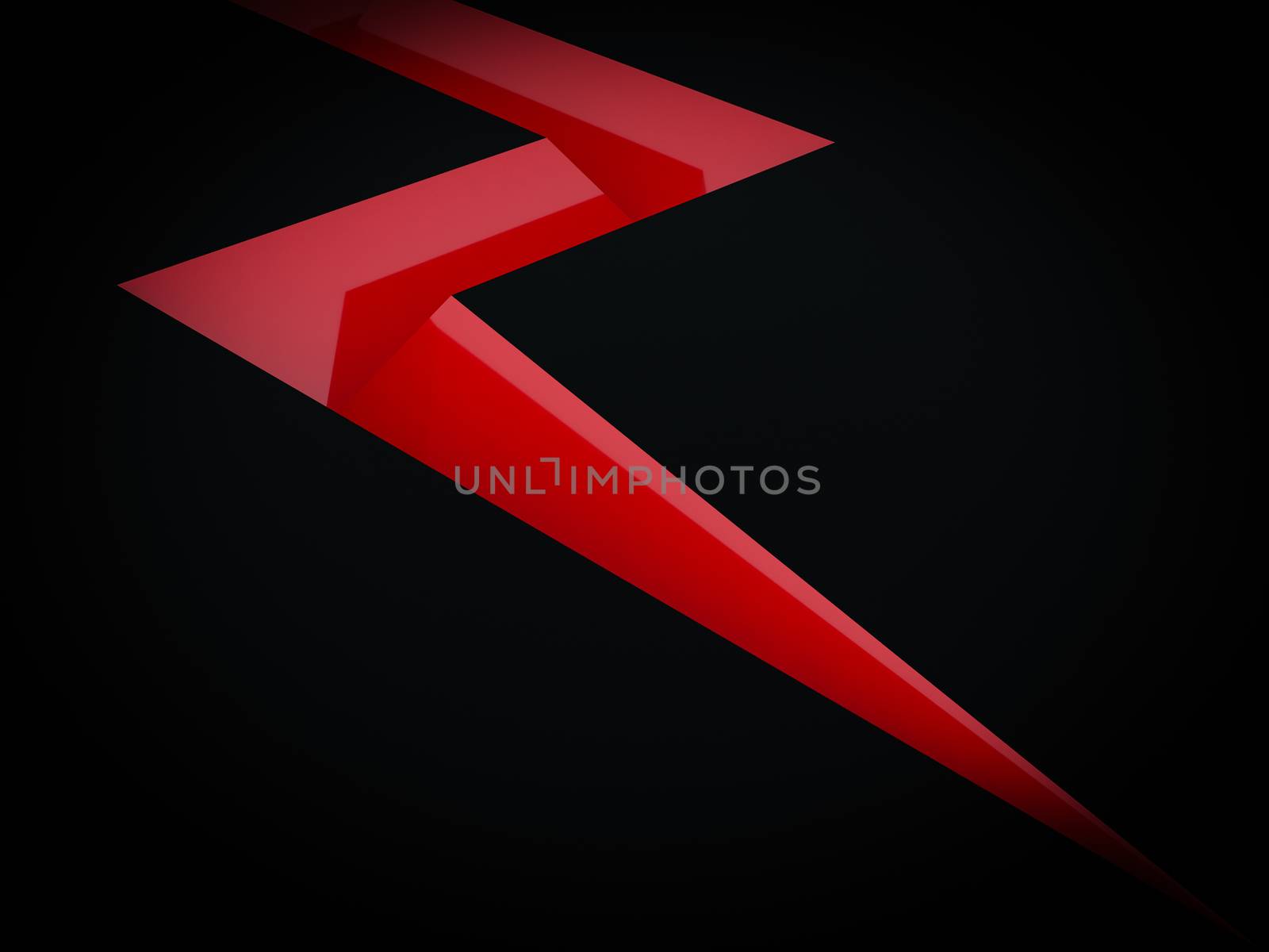 3D rendering of abstract modern abyss shape background