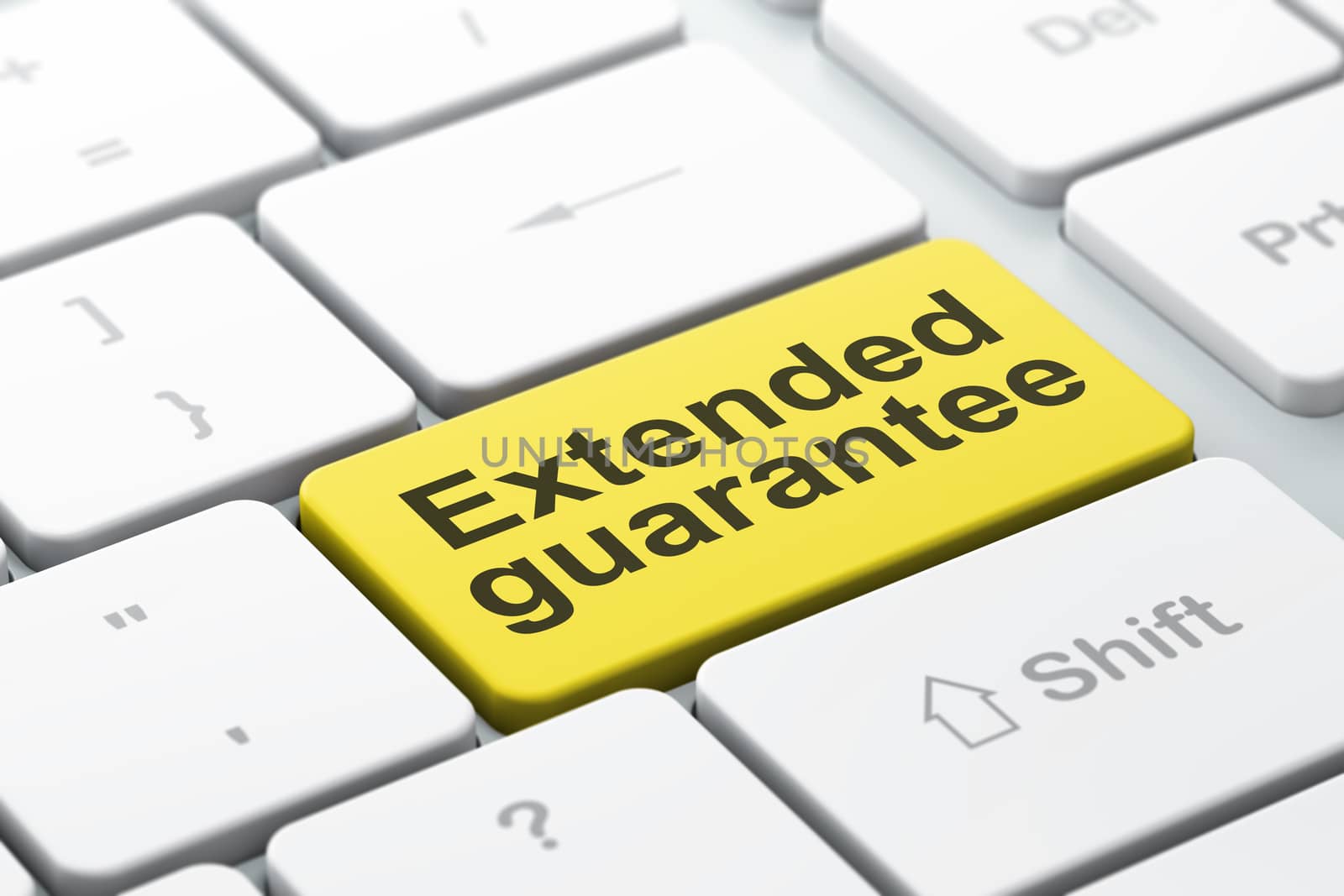 Insurance concept: Extended Guarantee on computer keyboard background by maxkabakov