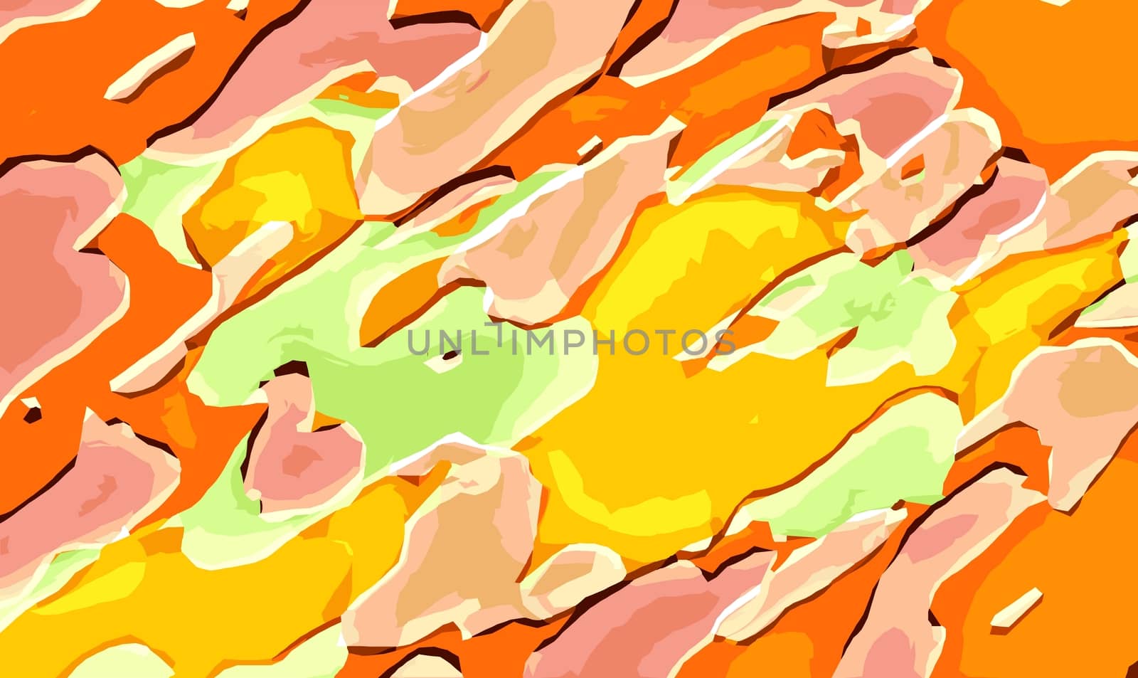 orange yellow and green camouflage painting abstract background by Timmi