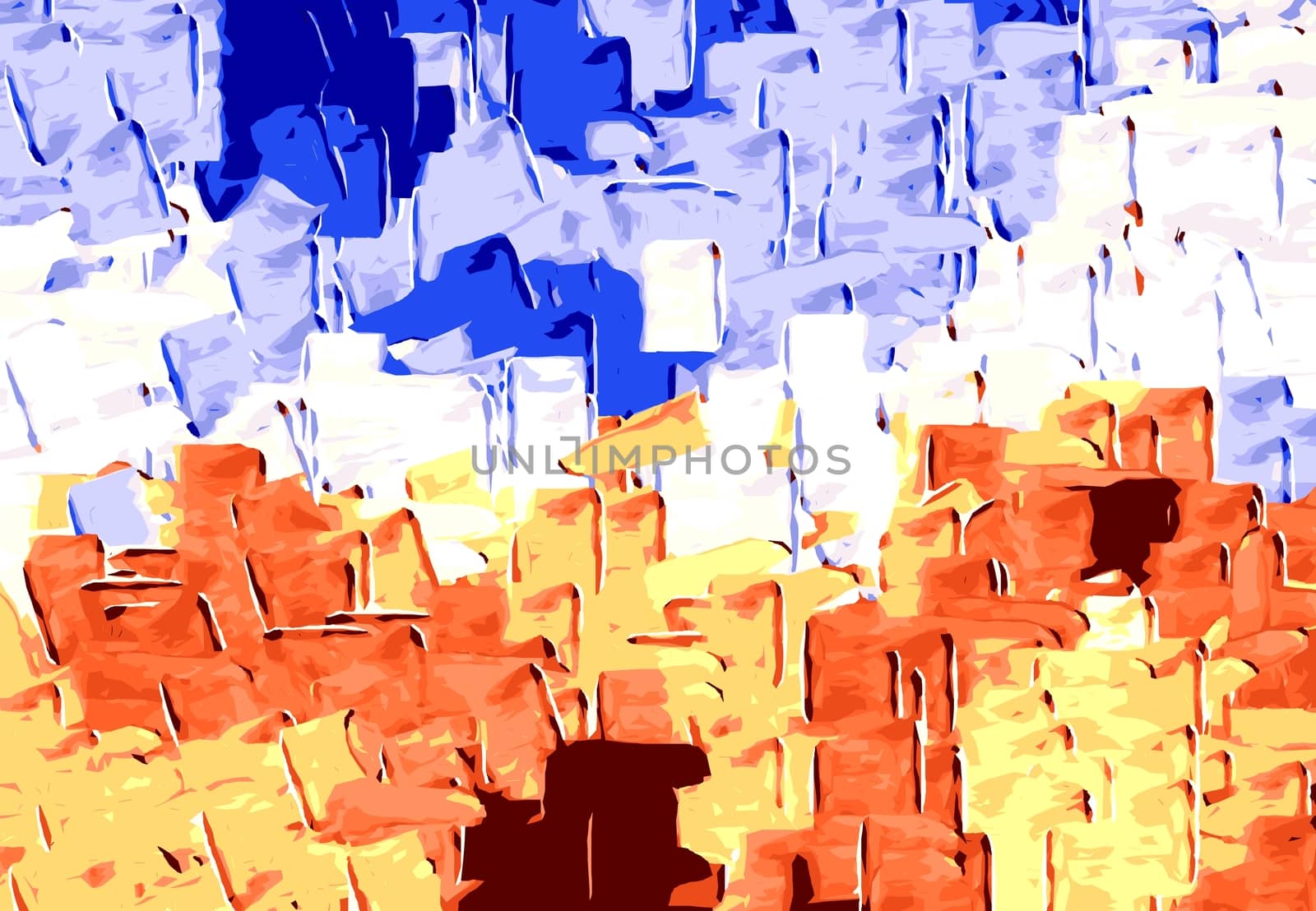 blue yellow and brown painting texture abstract background