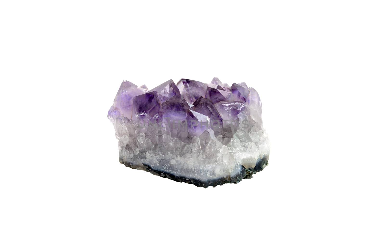 amethyst mineral stone isolated over white background
