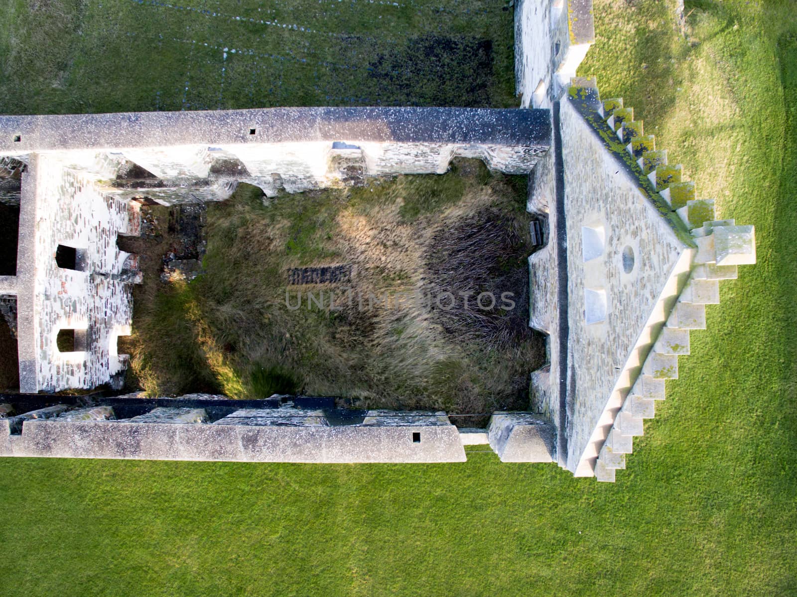 Castle ruin from above