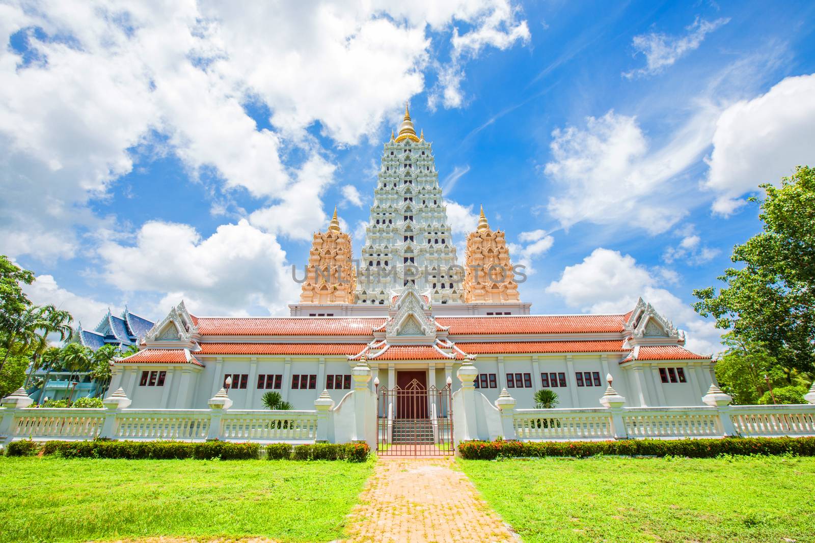 Pagoda Wat yansangwararam Pattaya Chonburi Thailand.