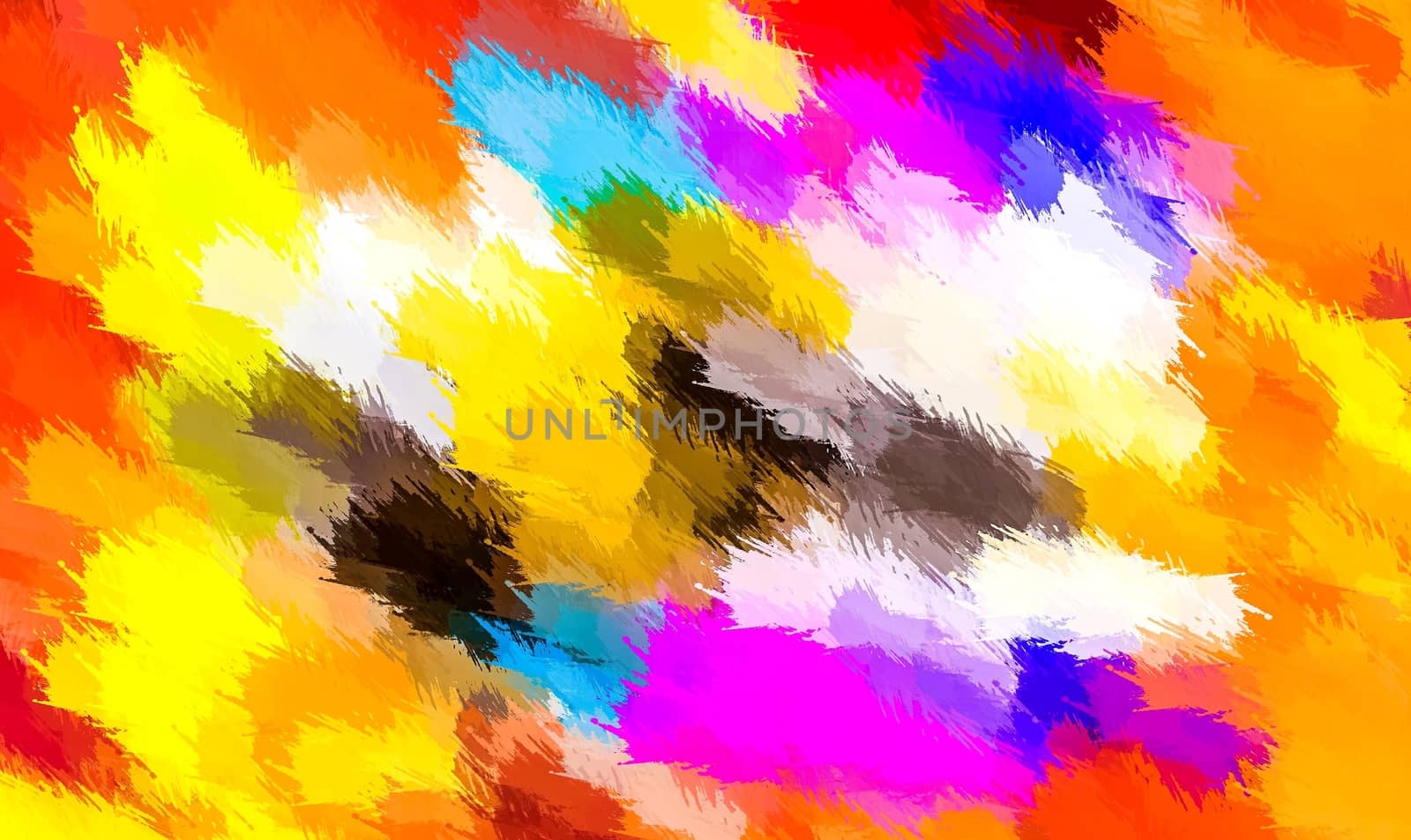 colorful painting abstract texture background in pink orange blue yellow brown and black