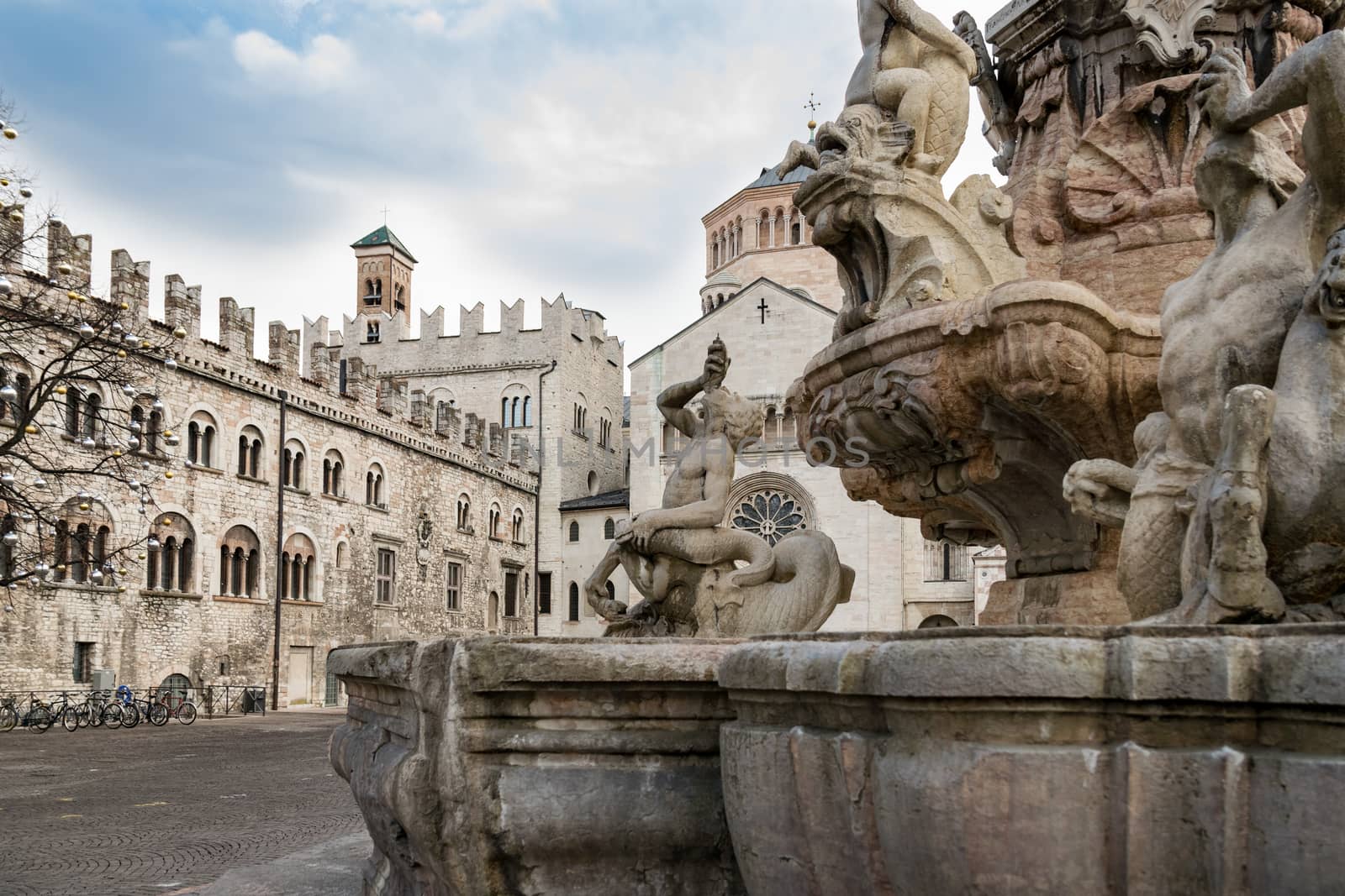 The Neptune fountain in Cathedral Square, Trento, Italy by Isaac74