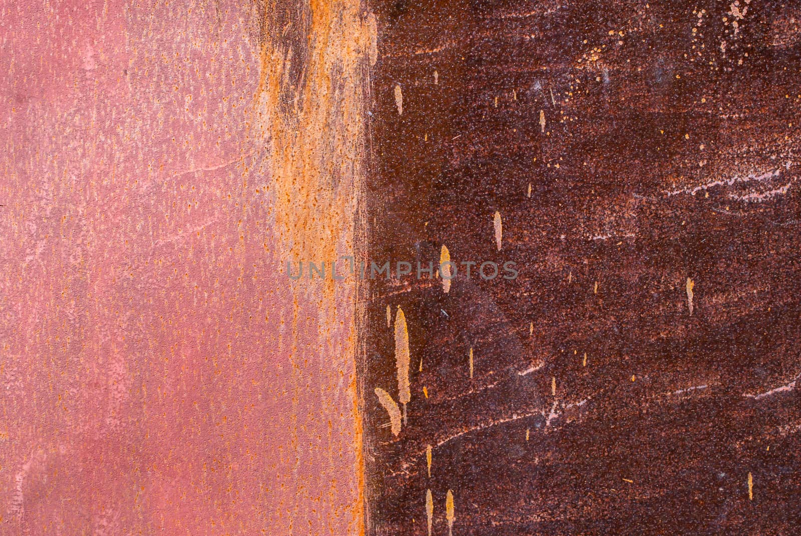 creative background of rusty metal, painted orange and pink paint carelessly, grunge metal surface, great background or texture for your project by uvisni