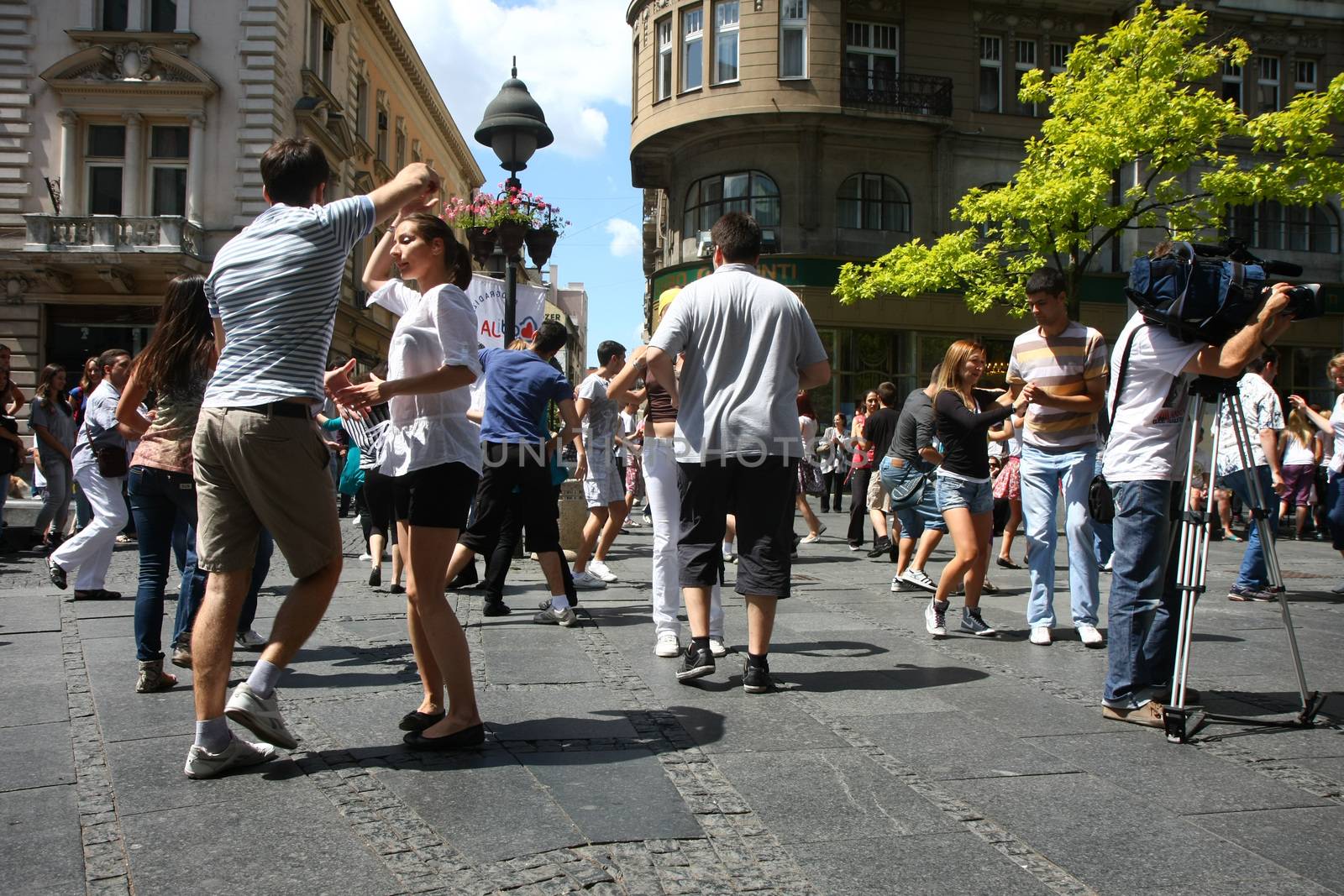 Public lesson of dance within manifestation Belgradization of Belgrade held on June 26, 2011 in Belgrade,Serbia