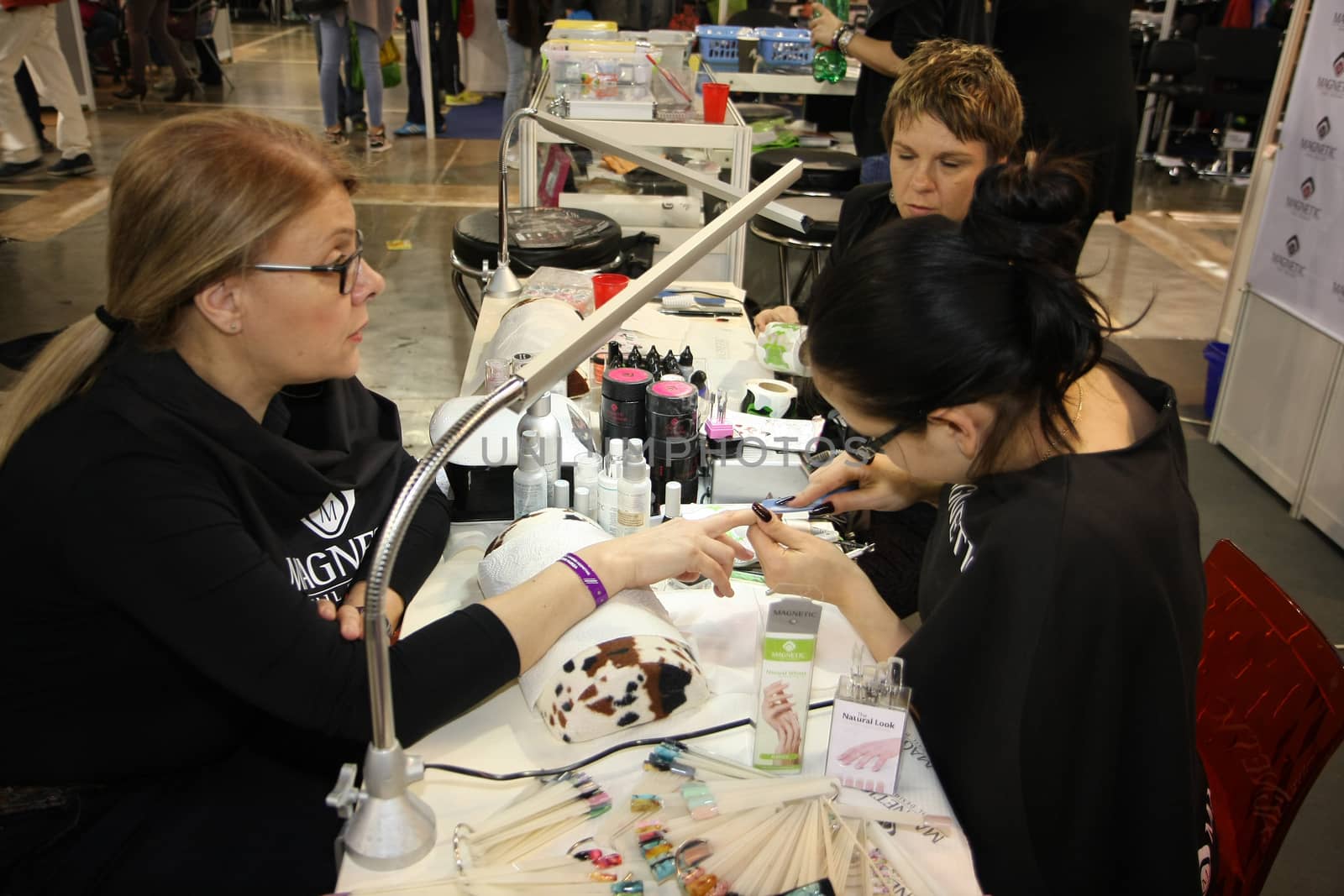 Manicure at 27th international fair and congress of cosmetics,The touch of Paris, 27th and 28th April 2016. Belgrade,Serbia