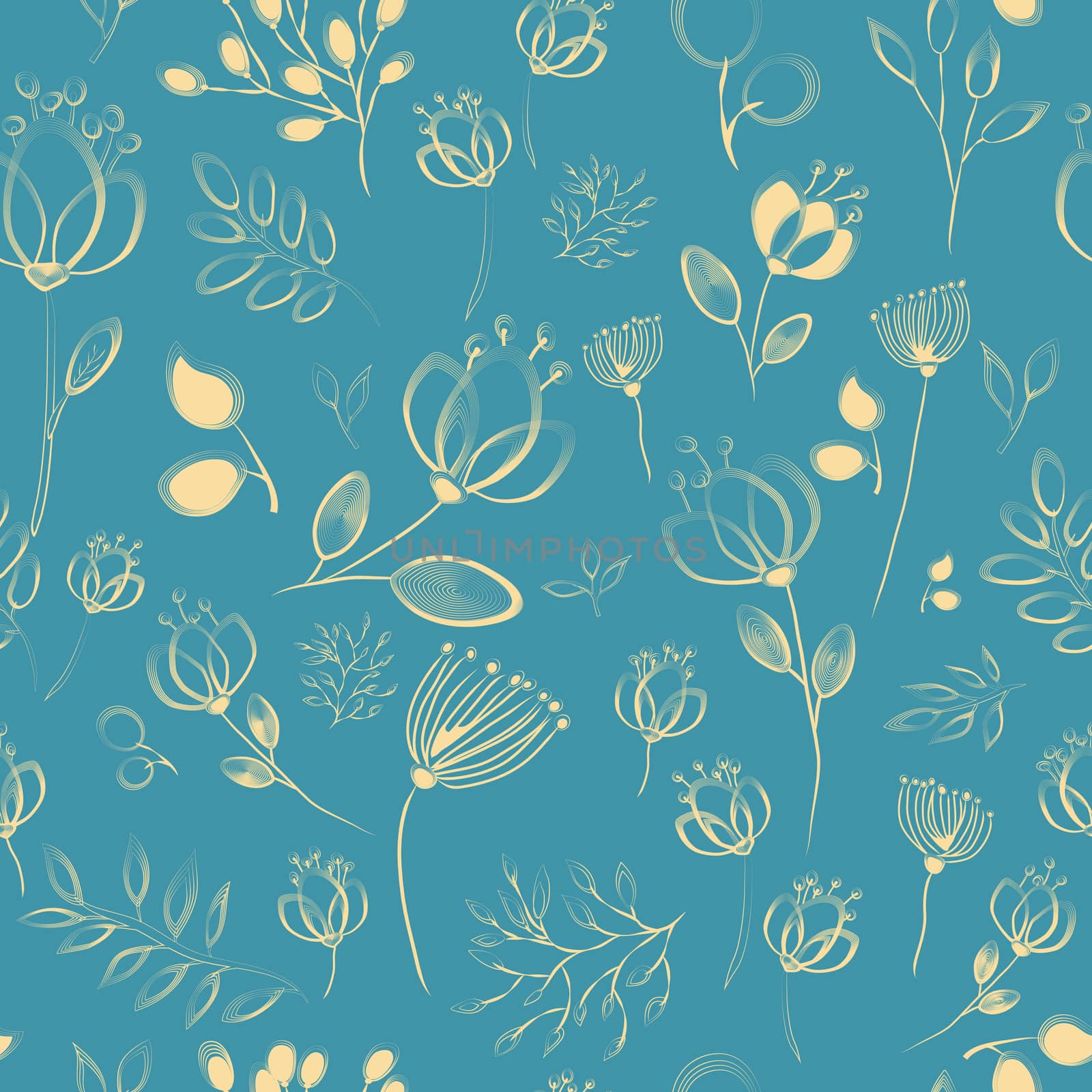 Delicate Seamless pattern with floral background