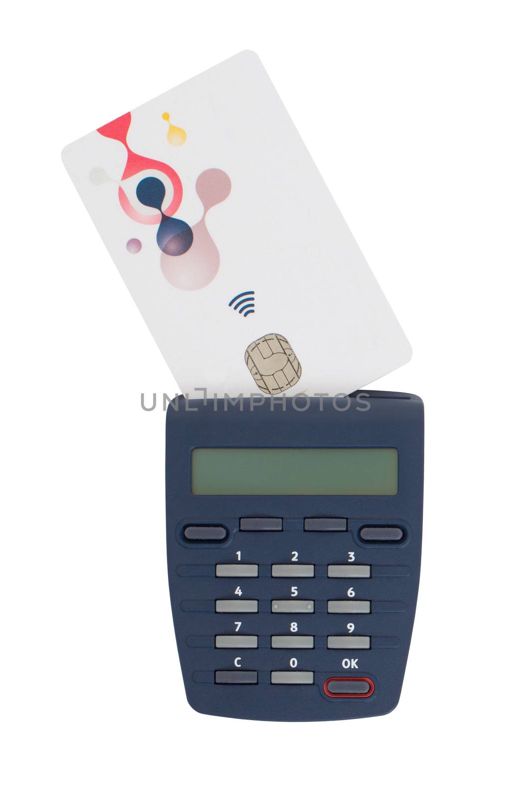 Banking at home, card reader for reading a bank card